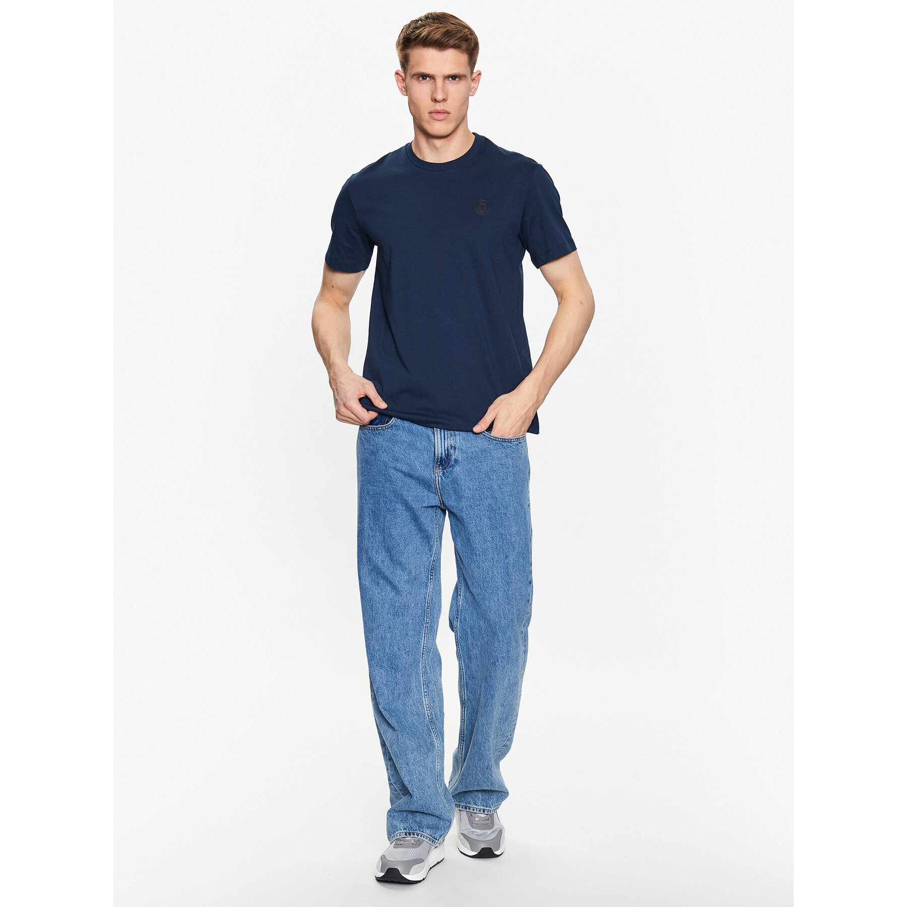 Trussardi Tricou 52T00735 Bleumarin Regular Fit - Pled.ro