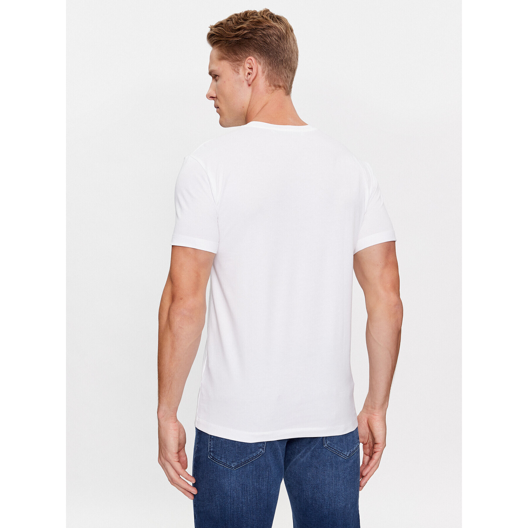 Trussardi Tricou 52T00767 Alb Regular Fit - Pled.ro