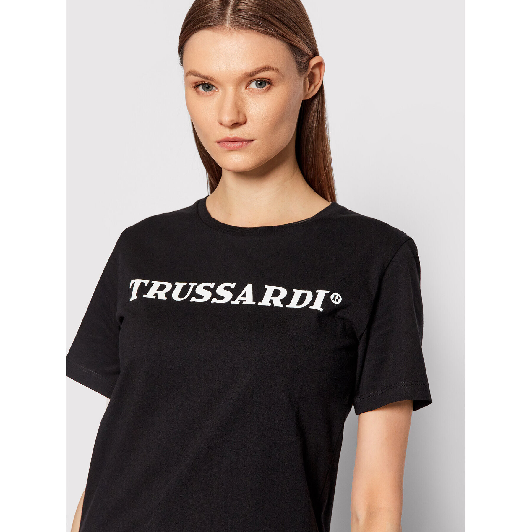 Trussardi Tricou 56T00474 Negru Regular Fit - Pled.ro