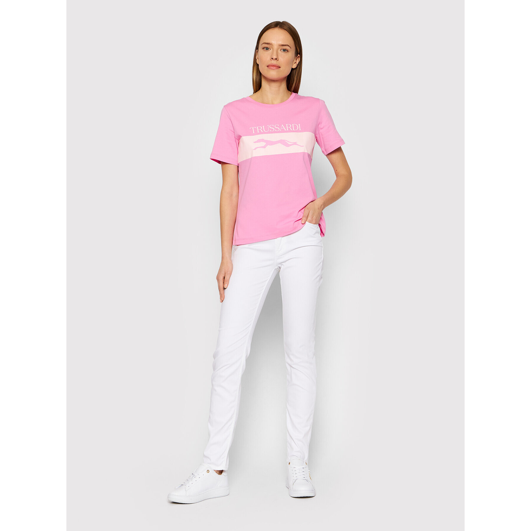 Trussardi Tricou 56T00482 Roz Regular Fit - Pled.ro