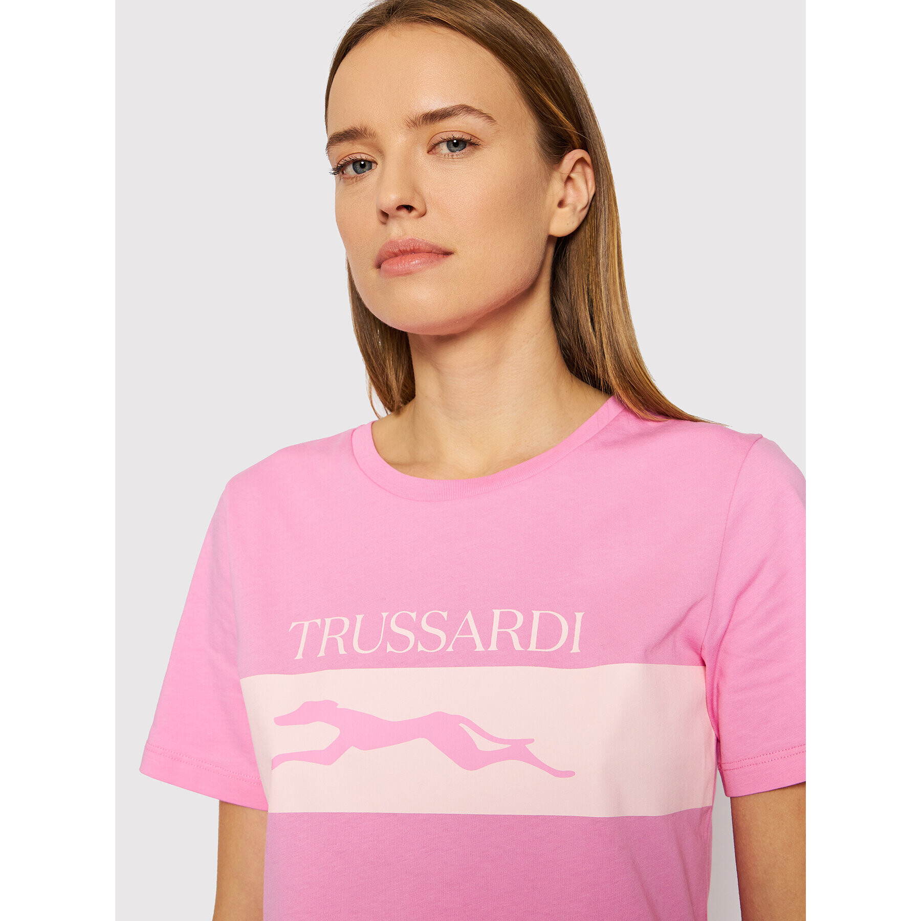 Trussardi Tricou 56T00482 Roz Regular Fit - Pled.ro