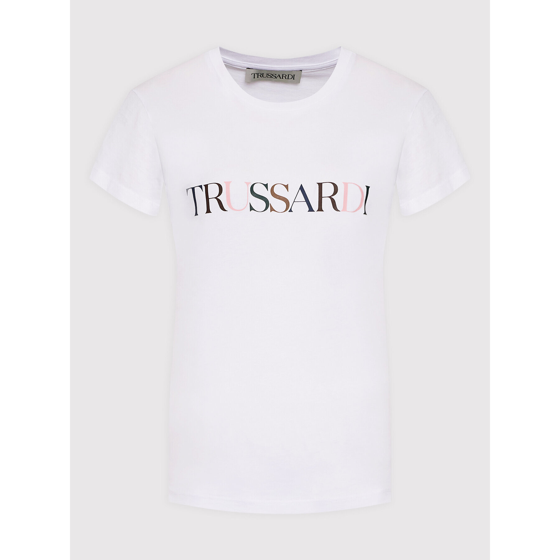 Trussardi Tricou 56T00507 Alb Regular Fit - Pled.ro