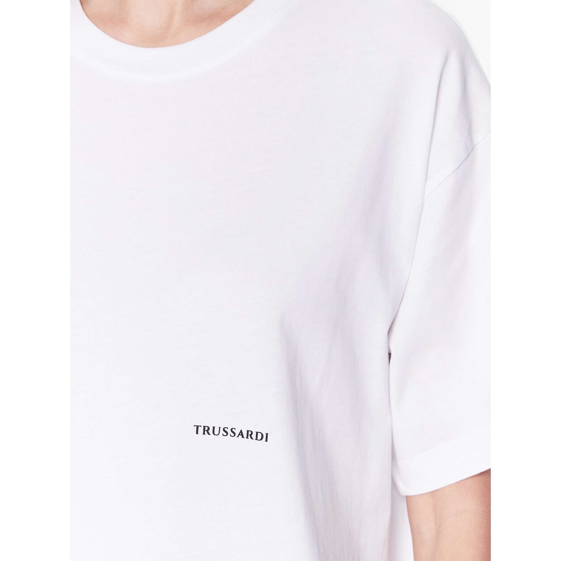 Trussardi Tricou 56T00559 Alb Regular Fit - Pled.ro