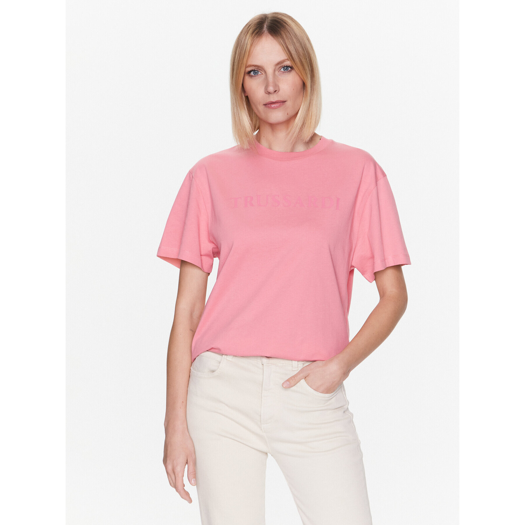 Trussardi Tricou 56T00565 Roz Regular Fit - Pled.ro