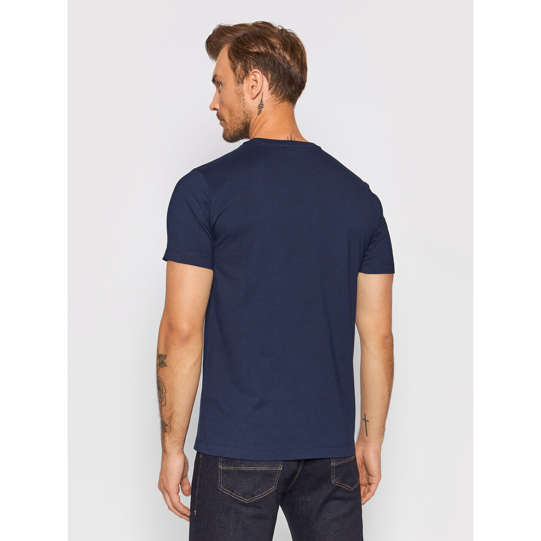 Trussardi Tricou Logo 52T00514 Bleumarin Regular Fit - Pled.ro