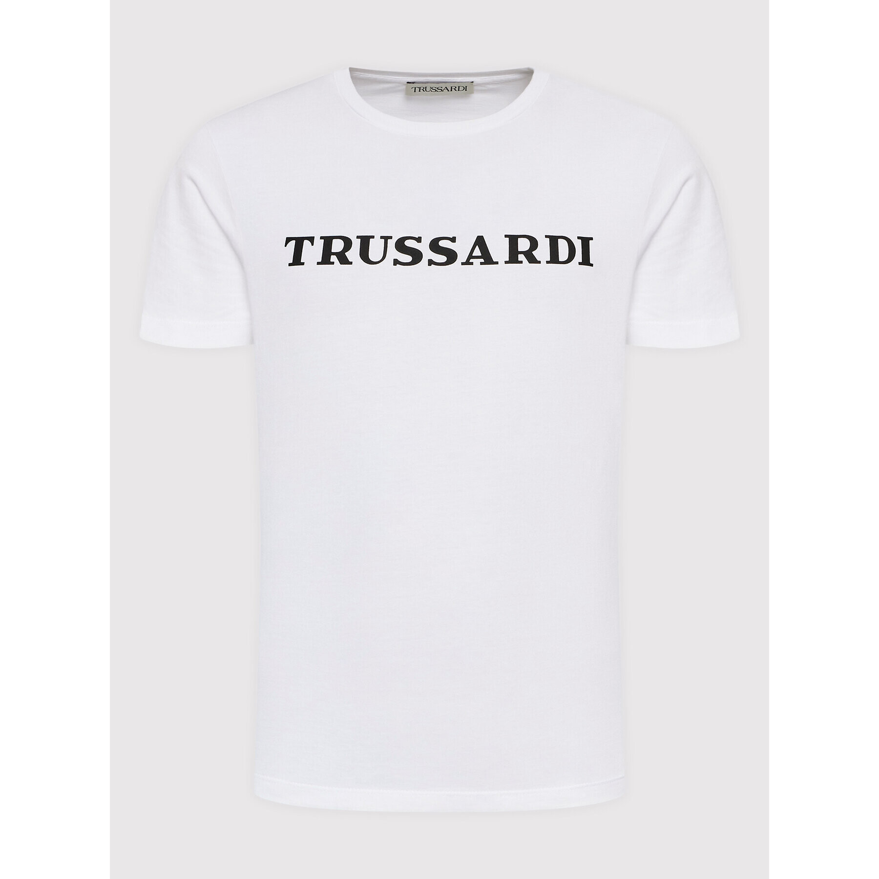 Trussardi Tricou Logo Print 52T00629 Alb Regular Fit - Pled.ro