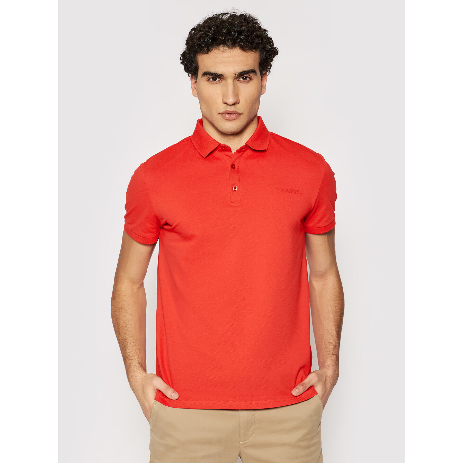 Trussardi Tricou polo 52T00321 Roșu Regular Fit - Pled.ro