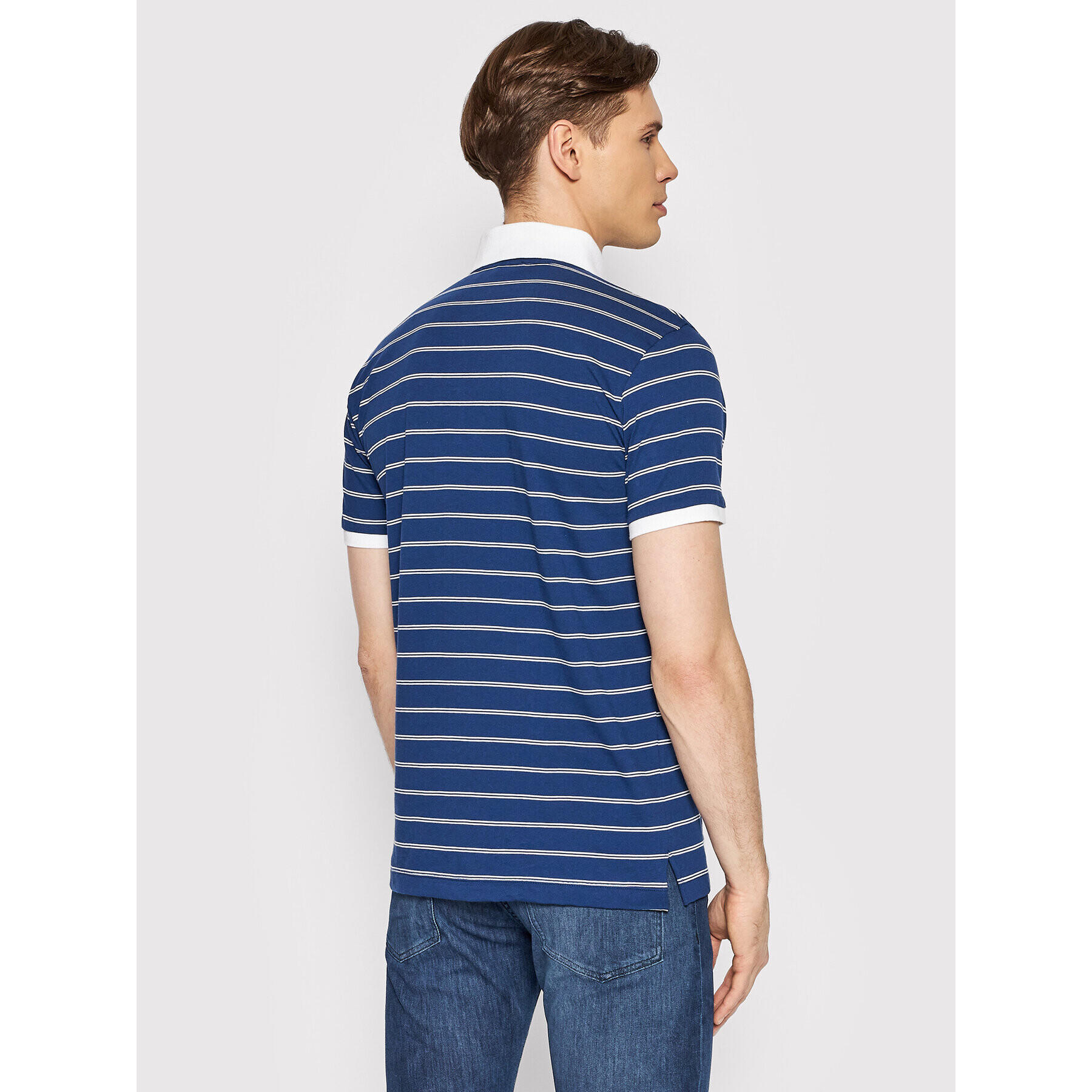 Trussardi Tricou polo 52T00599 Bleumarin Regular Fit - Pled.ro