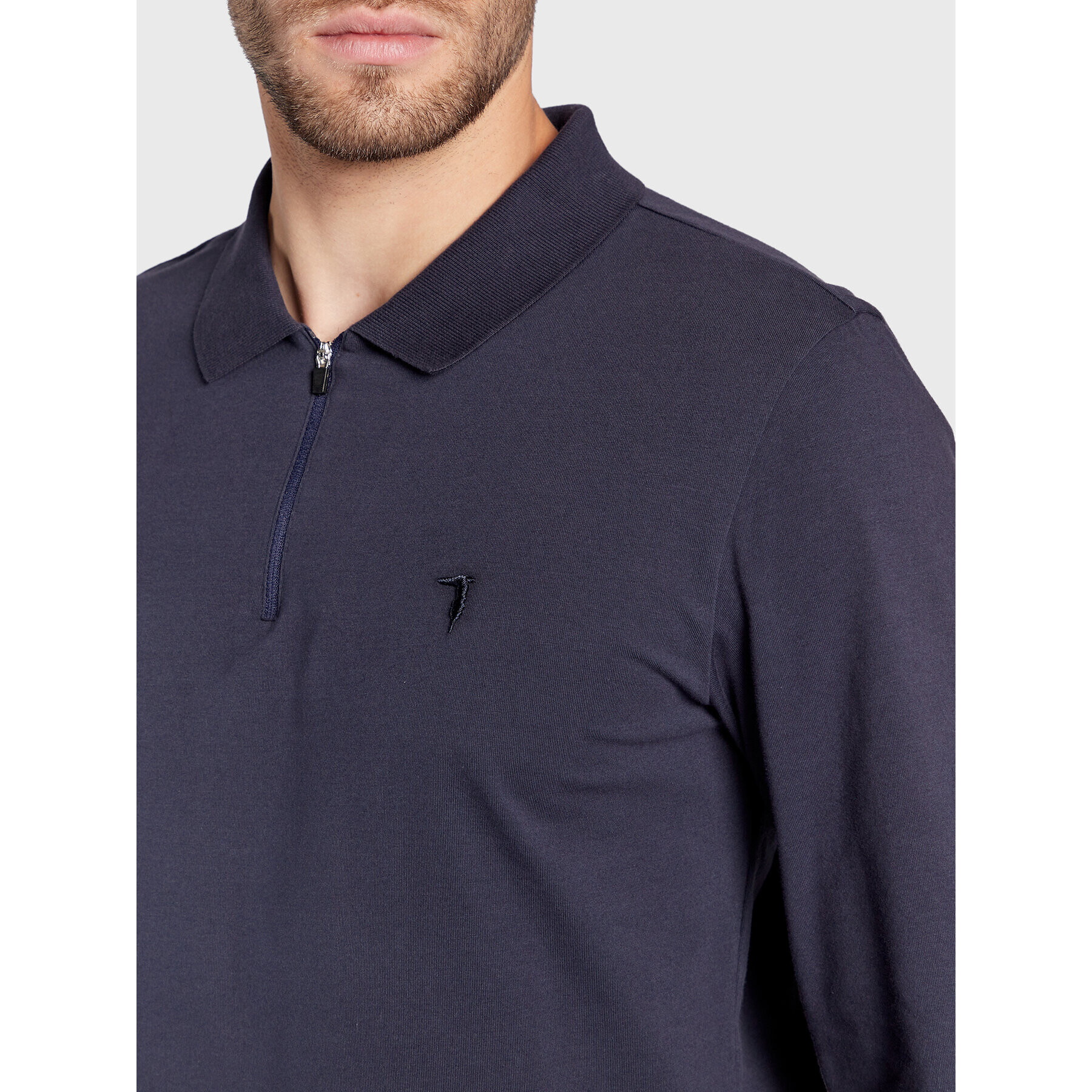 Trussardi Tricou polo 52T00640 Bleumarin Regular Fit - Pled.ro