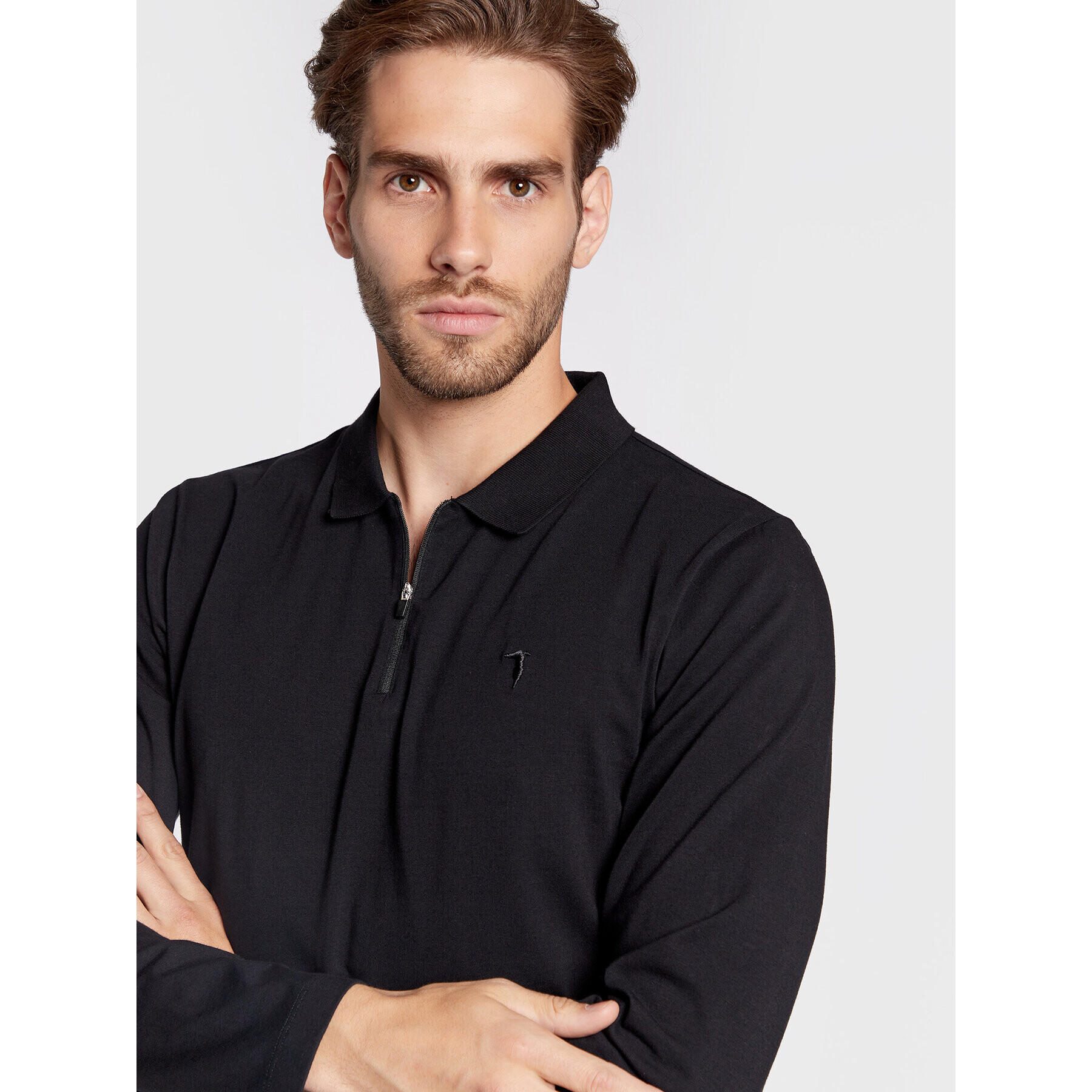 Trussardi Tricou polo 52T00640 Negru Regular Fit - Pled.ro