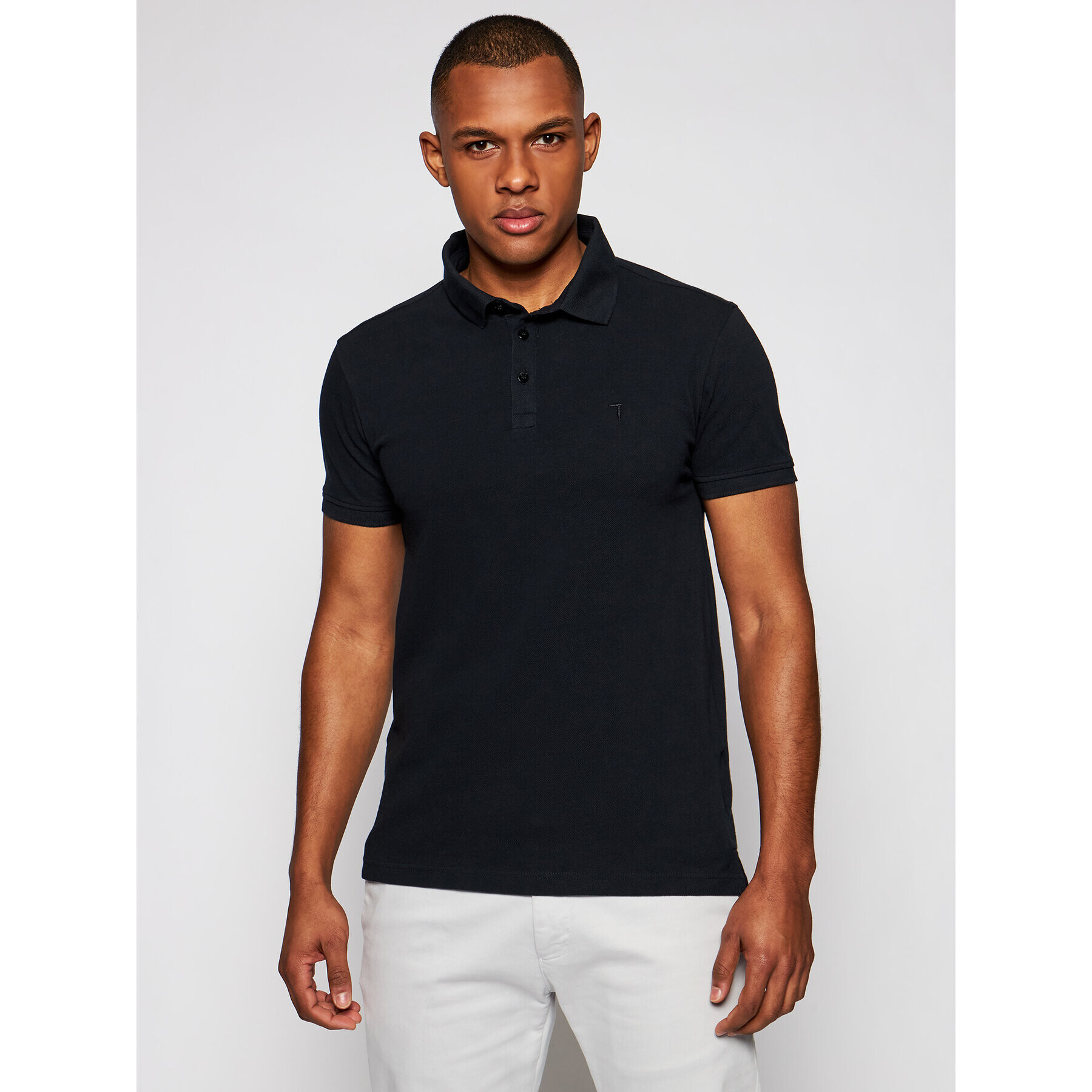 Trussardi Tricou polo Piquet 52T00492 Negru Regular Fit - Pled.ro