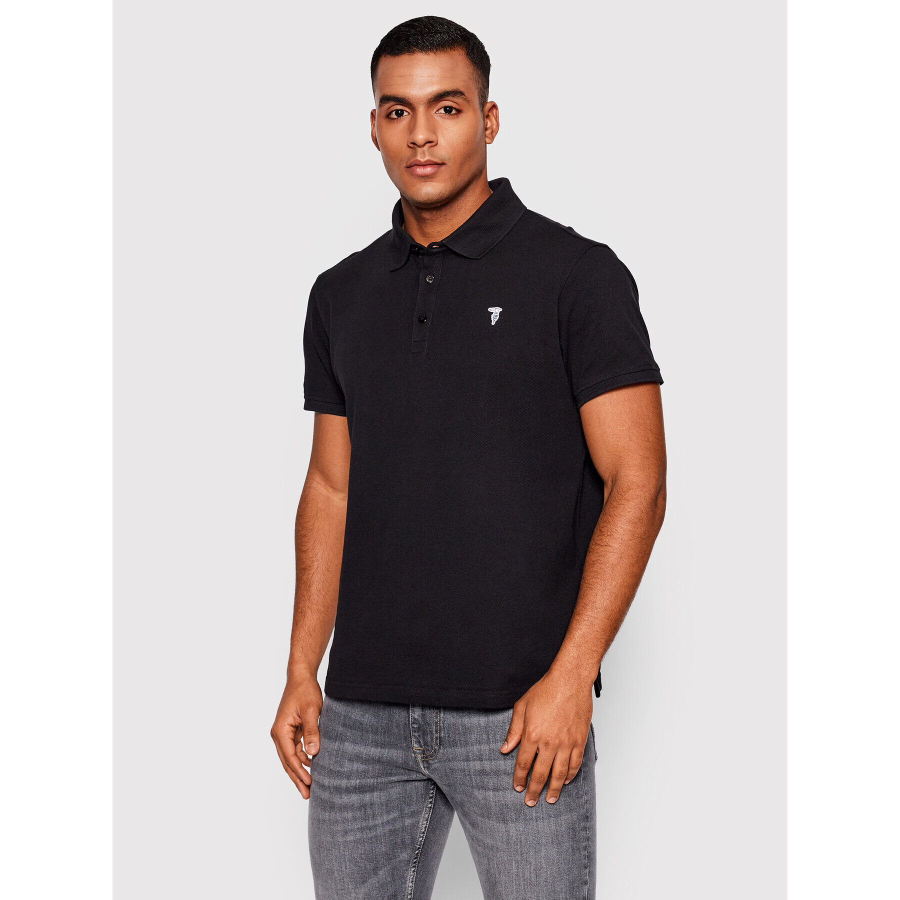 Trussardi Tricou polo Piquet 52T00597 Negru Regular Fit - Pled.ro