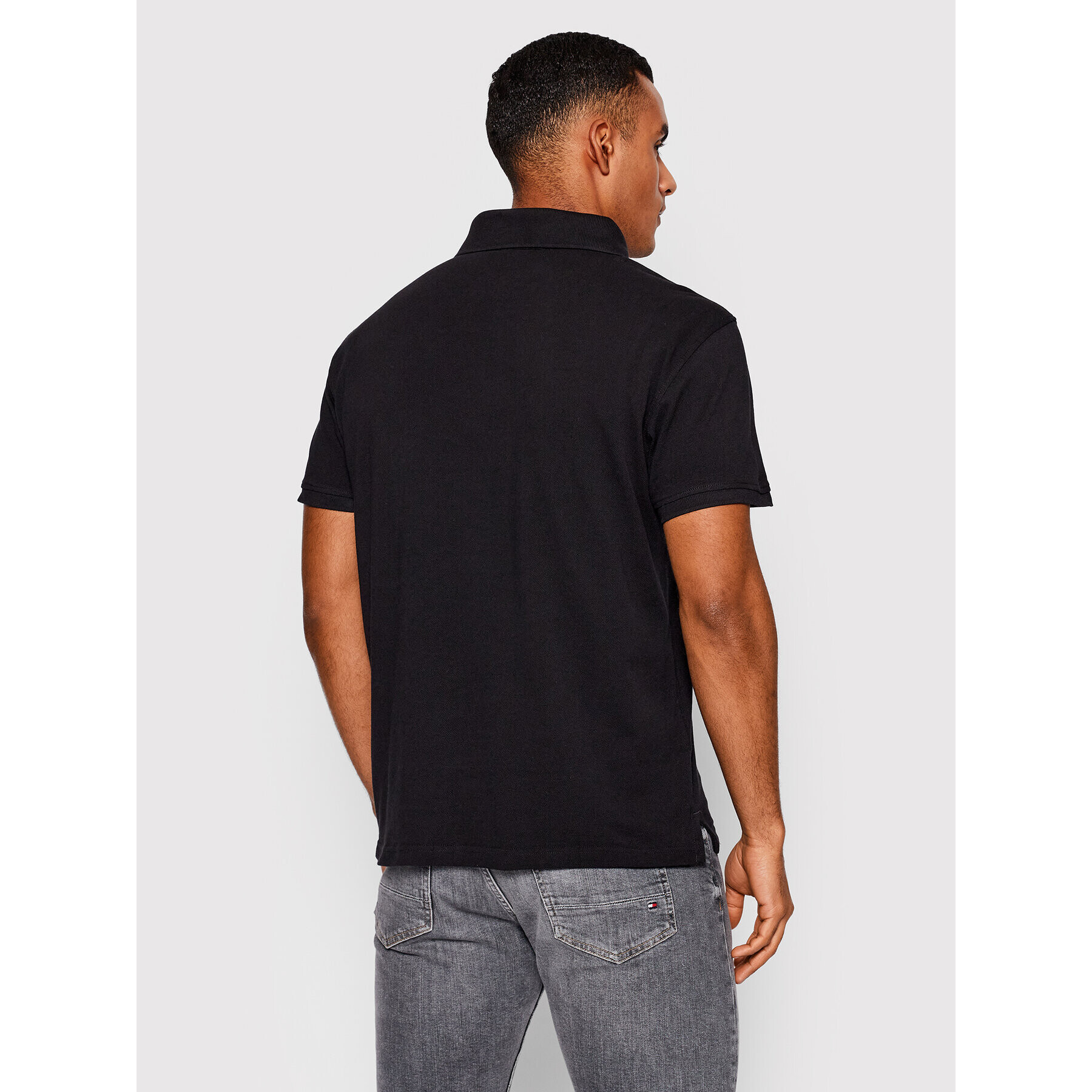 Trussardi Tricou polo Piquet 52T00597 Negru Regular Fit - Pled.ro