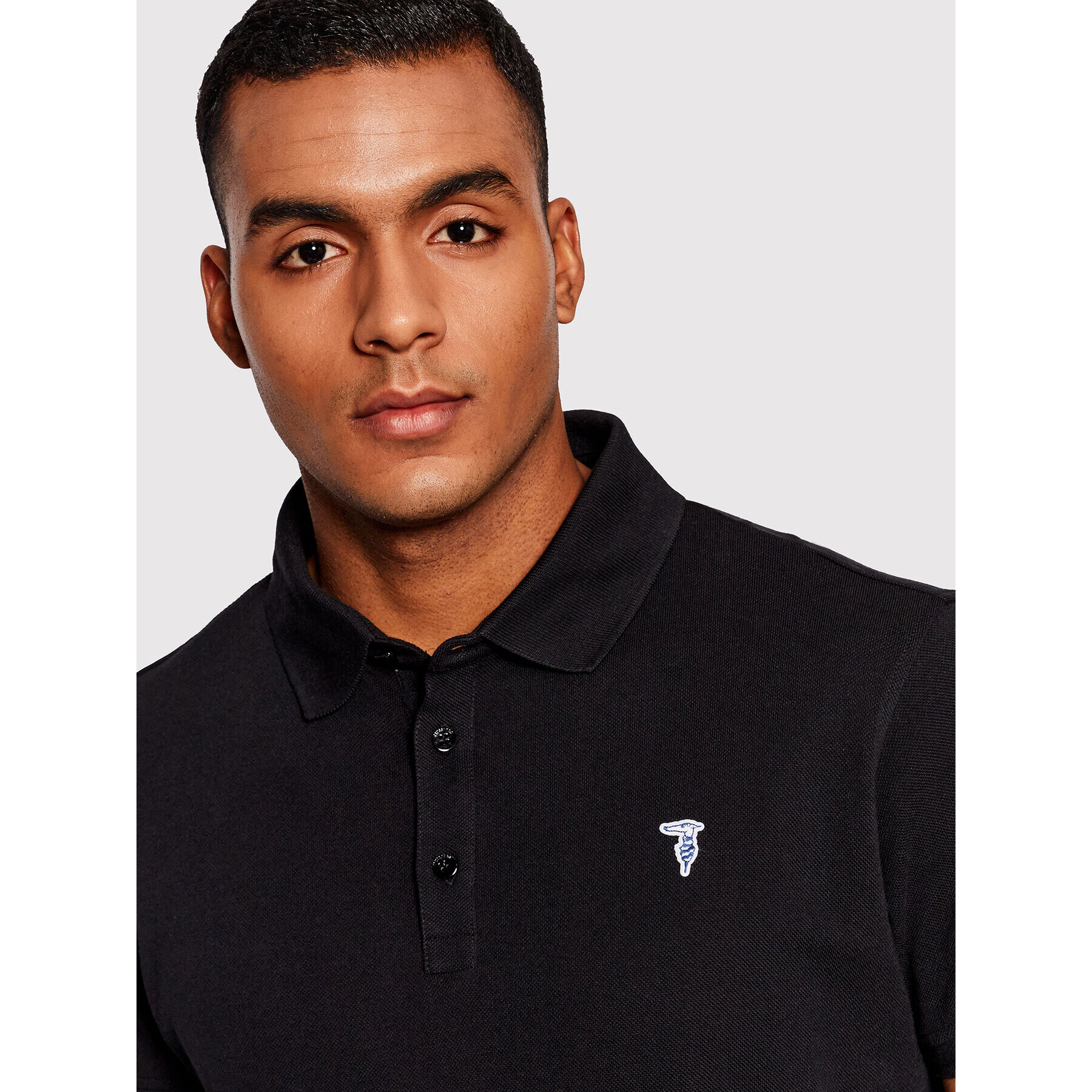 Trussardi Tricou polo Piquet 52T00597 Negru Regular Fit - Pled.ro