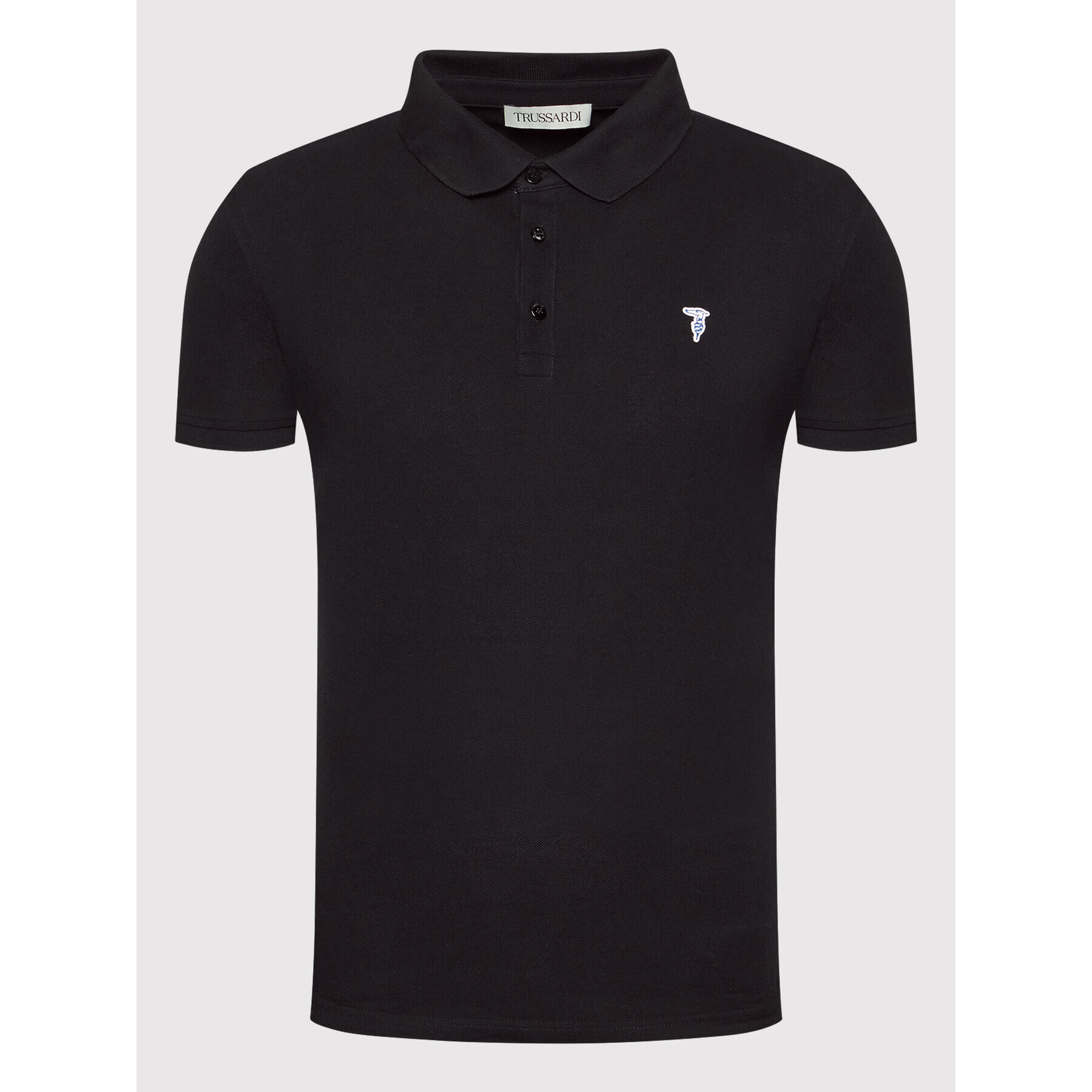 Trussardi Tricou polo Piquet 52T00597 Negru Regular Fit - Pled.ro