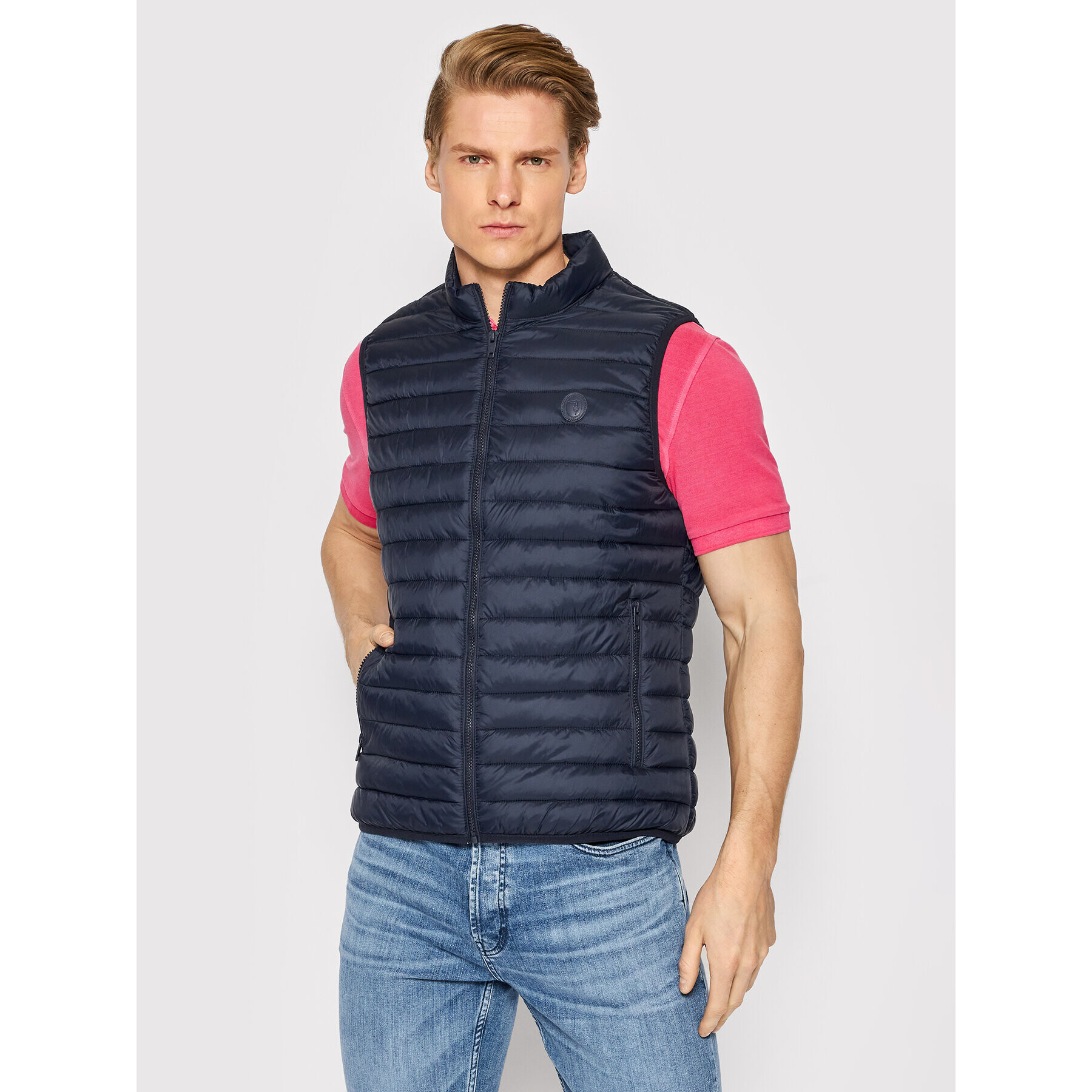 Trussardi Vestă 52S00711 Bleumarin Regular Fit - Pled.ro