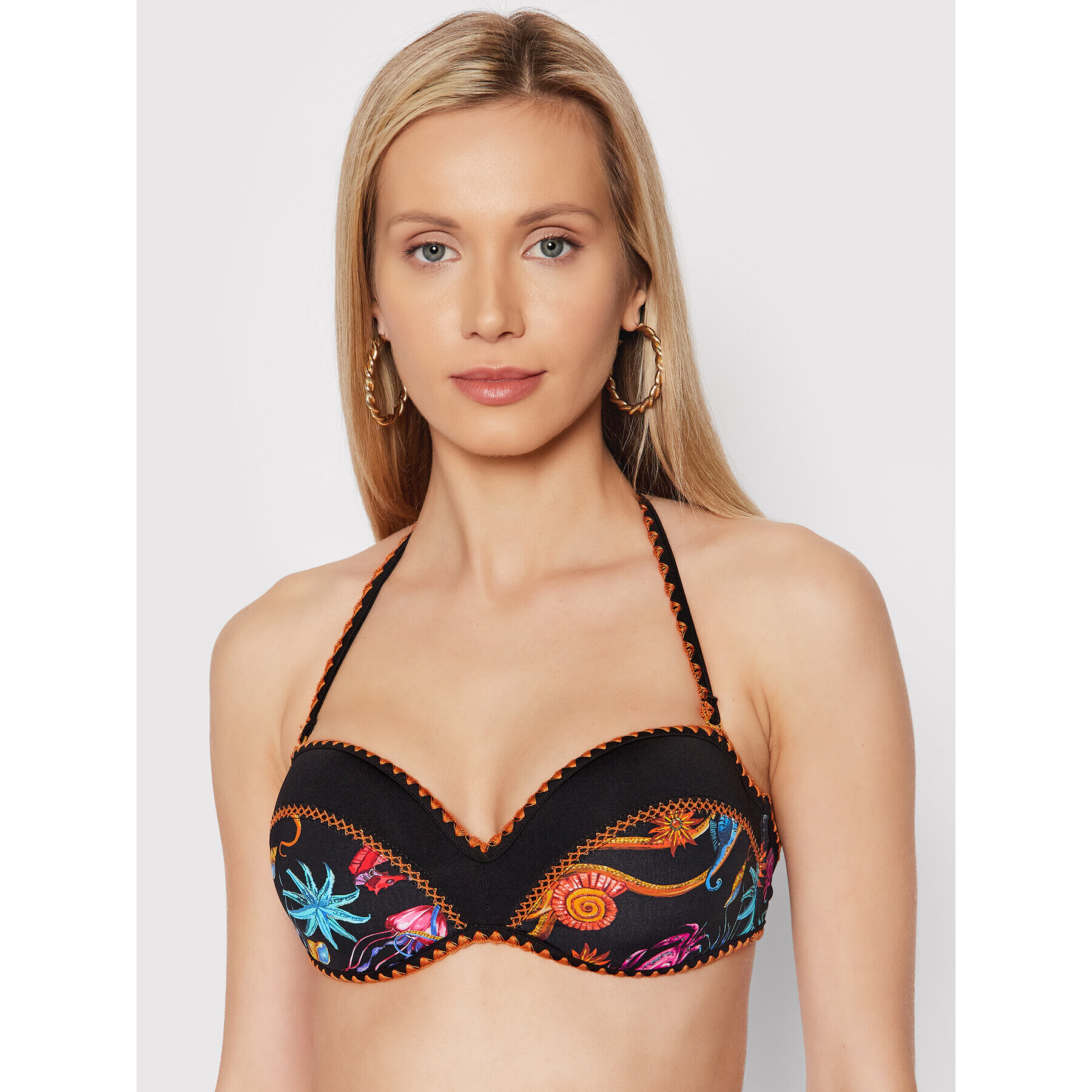 TWINSET Bikini partea de sus 221LBMA33 Negru - Pled.ro