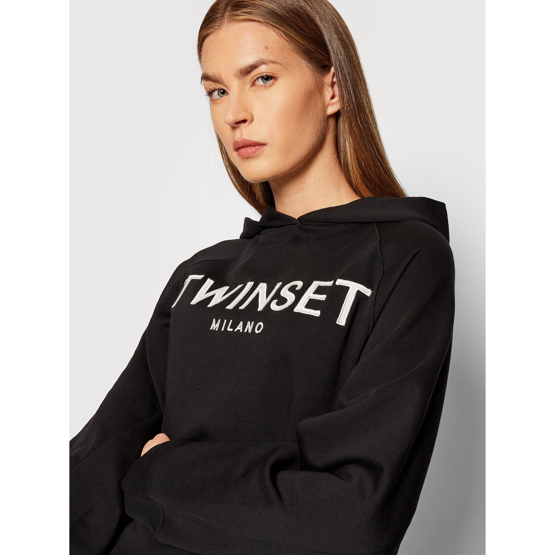 TWINSET Bluză 212TP2571 Negru Regular Fit - Pled.ro