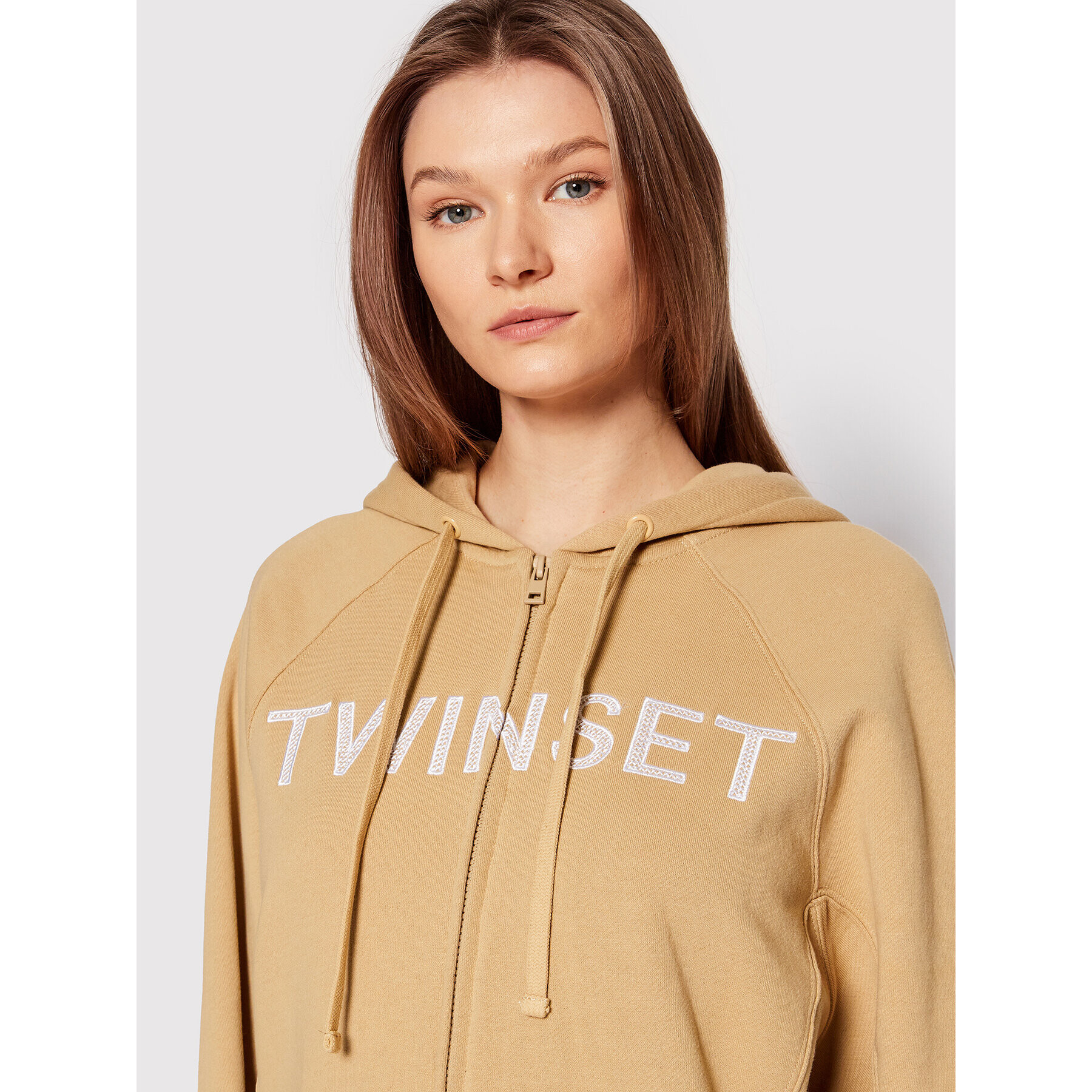 TWINSET Bluză 221TP2160 Bej Loose Fit - Pled.ro