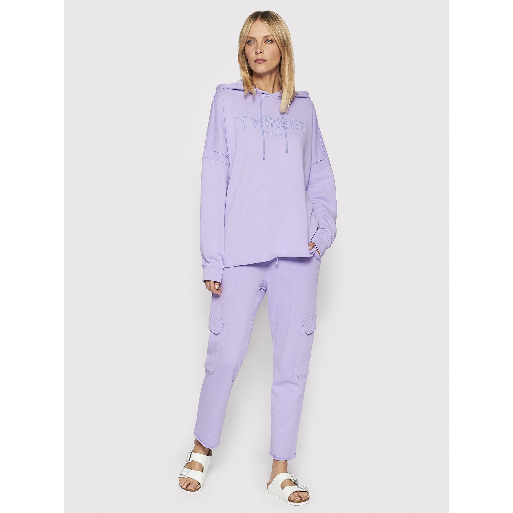 TWINSET Bluză 221TT2380 Violet Relaxed Fit - Pled.ro