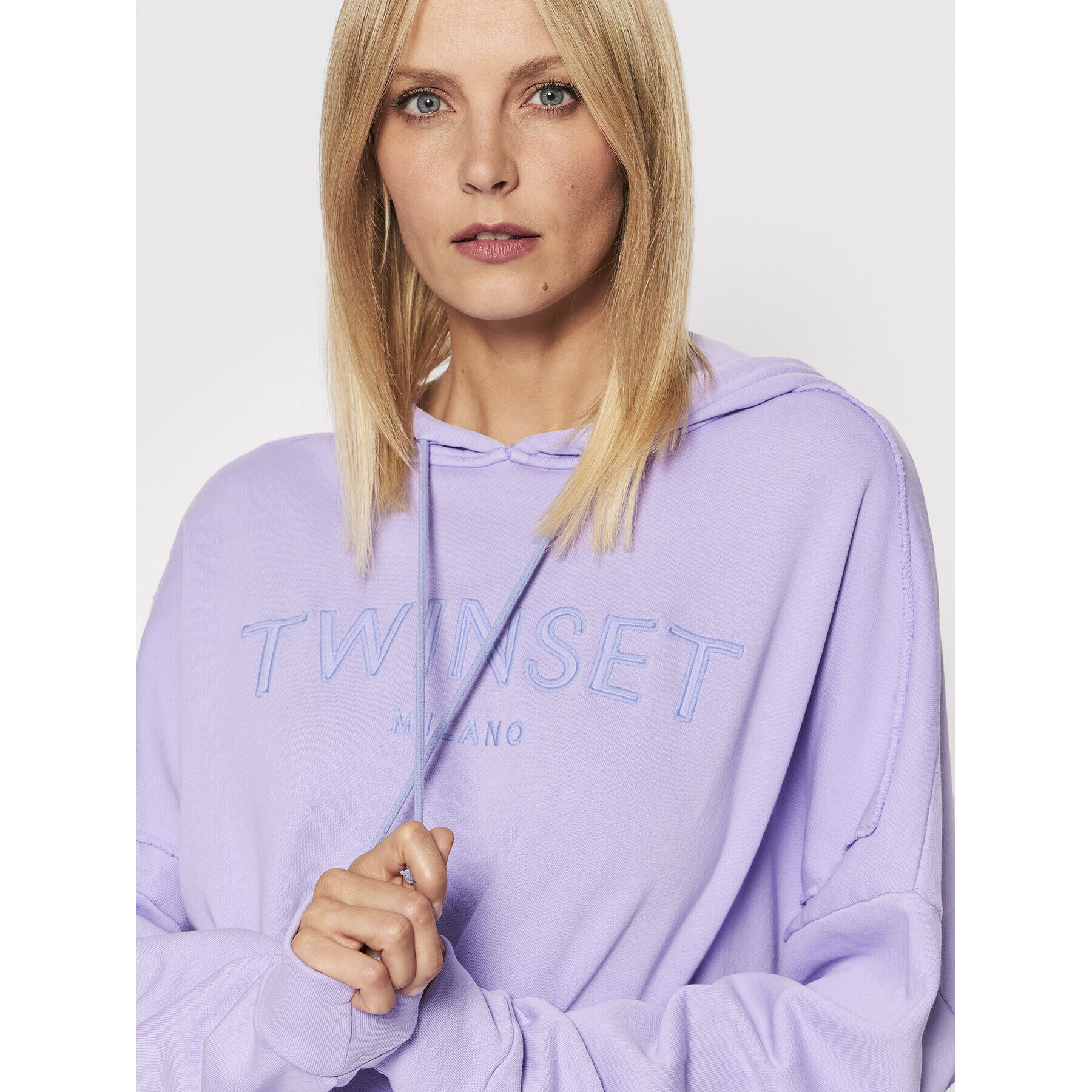 TWINSET Bluză 221TT2380 Violet Relaxed Fit - Pled.ro