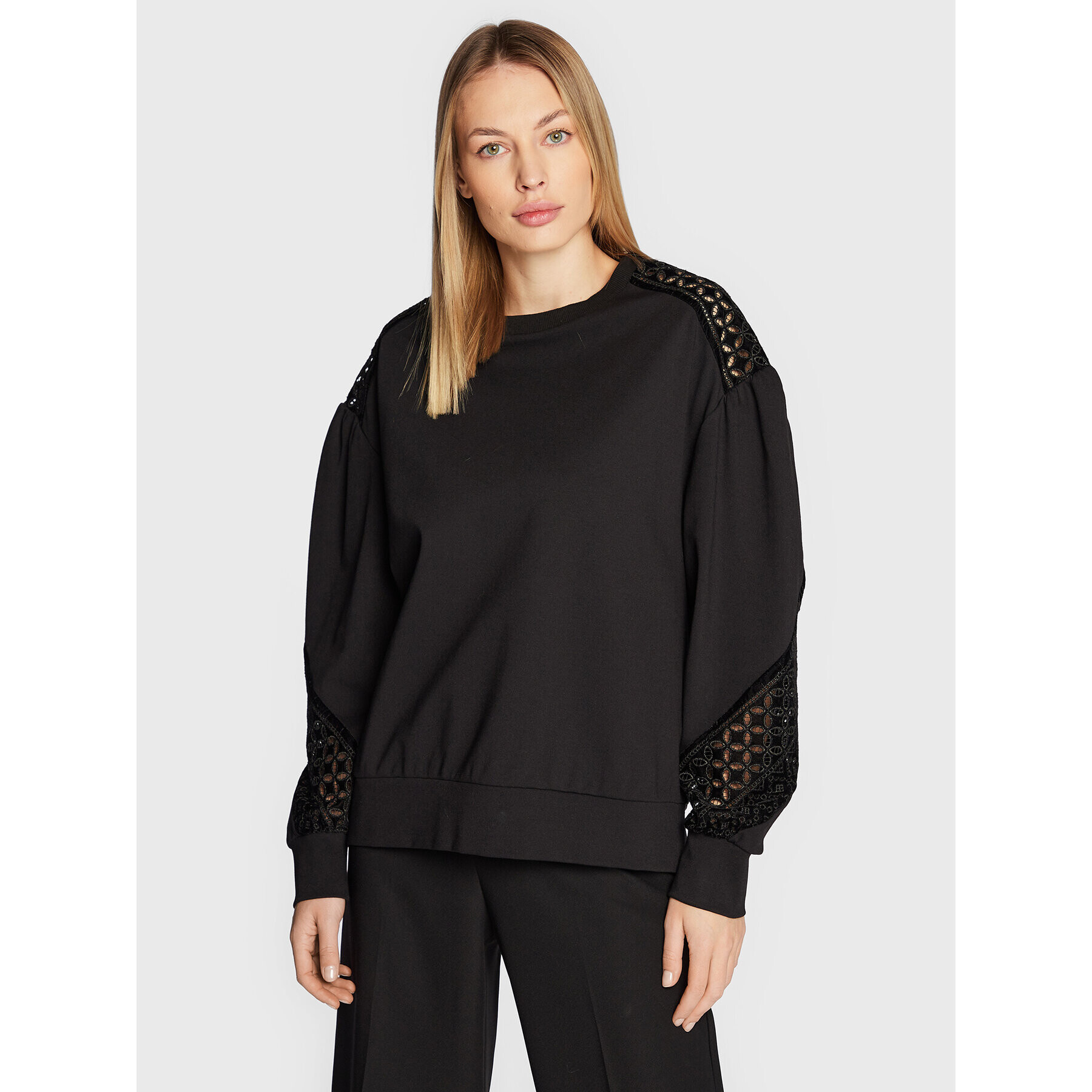 TWINSET Bluză 222TT218A Negru Relaxed Fit - Pled.ro