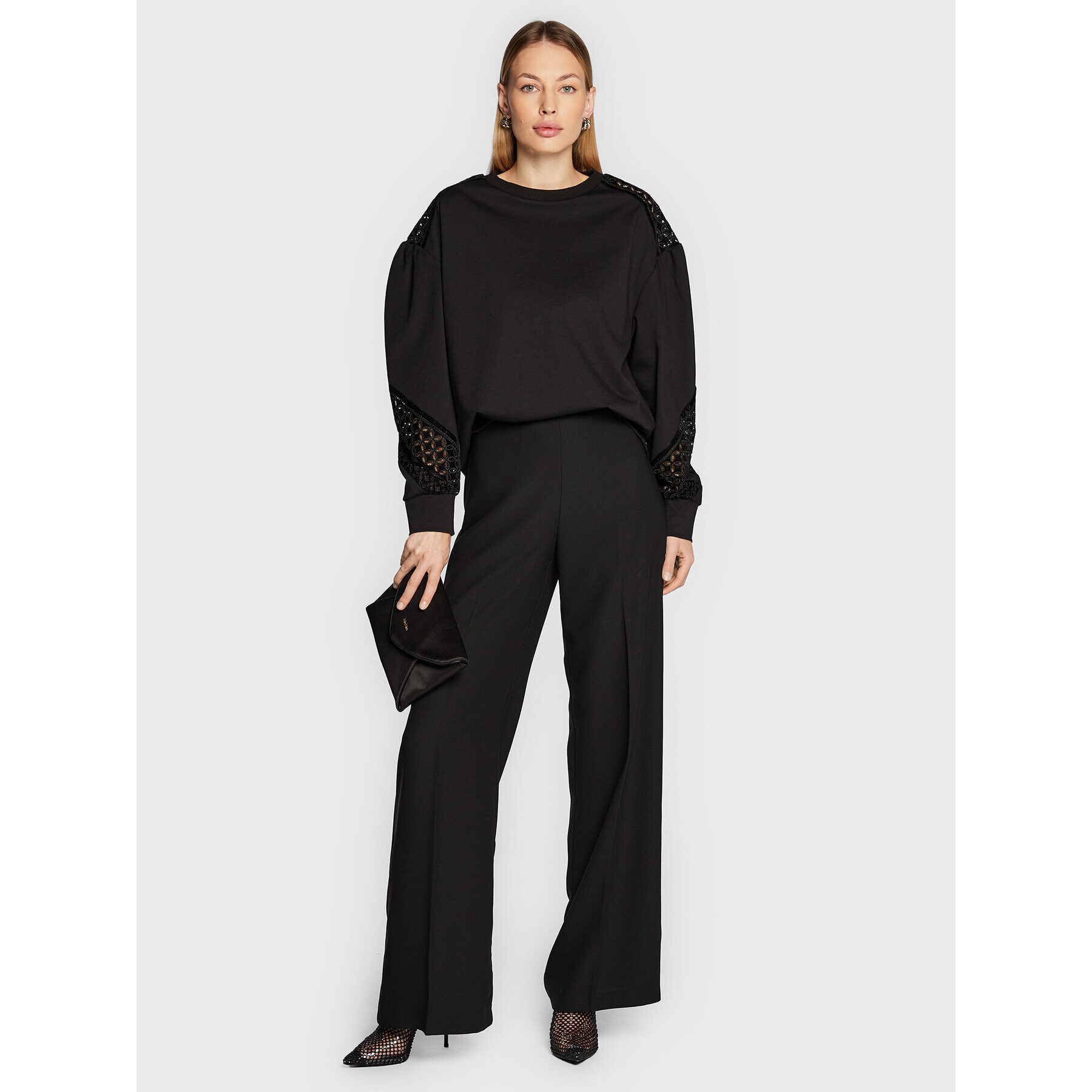 TWINSET Bluză 222TT218A Negru Relaxed Fit - Pled.ro