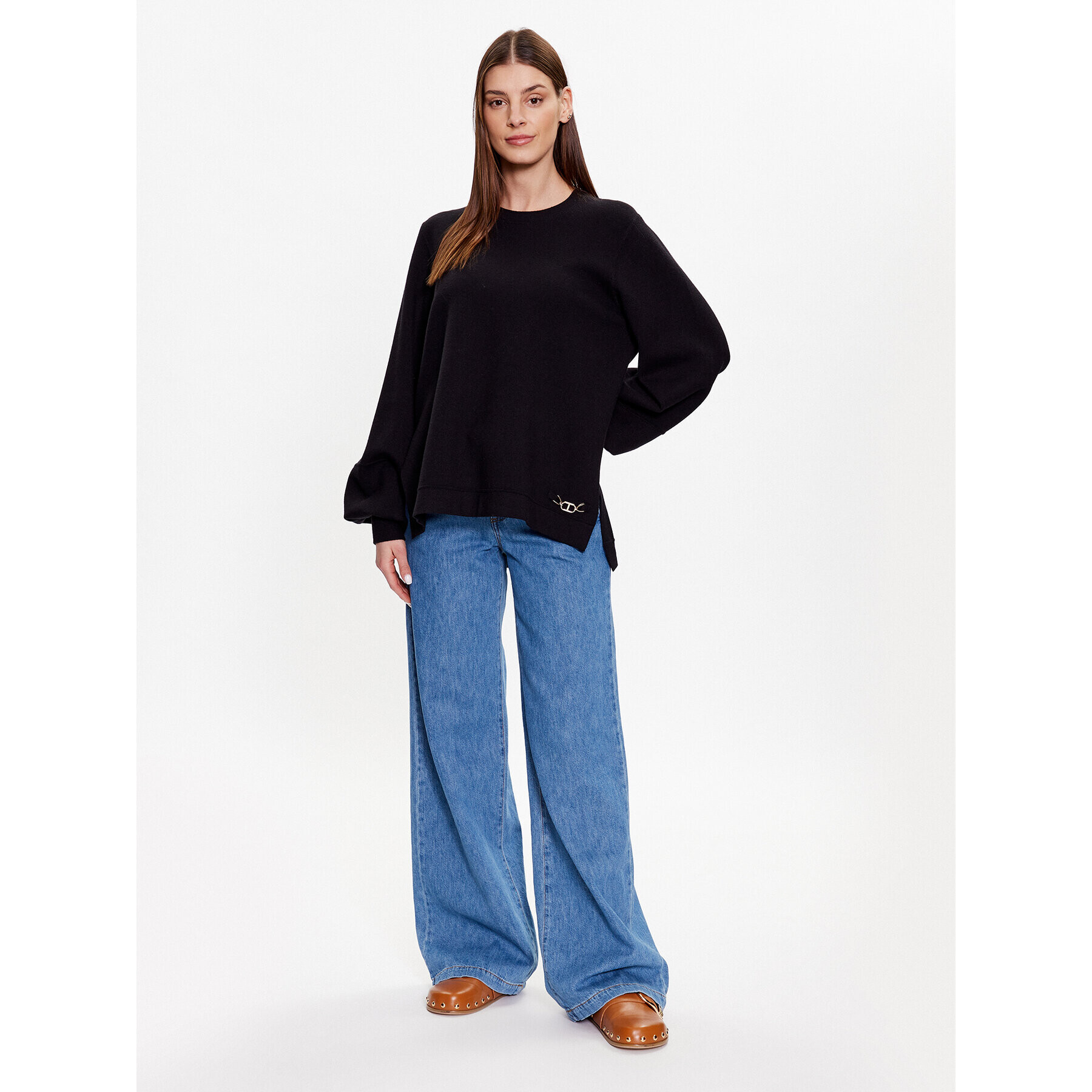 TWINSET Bluză 231TP3103 Negru Relaxed Fit - Pled.ro