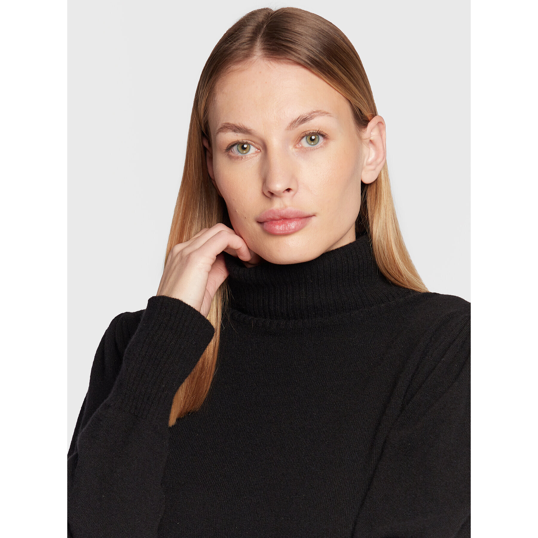 TWINSET Bluză cu gât 222TT3352 Negru Regular Fit - Pled.ro