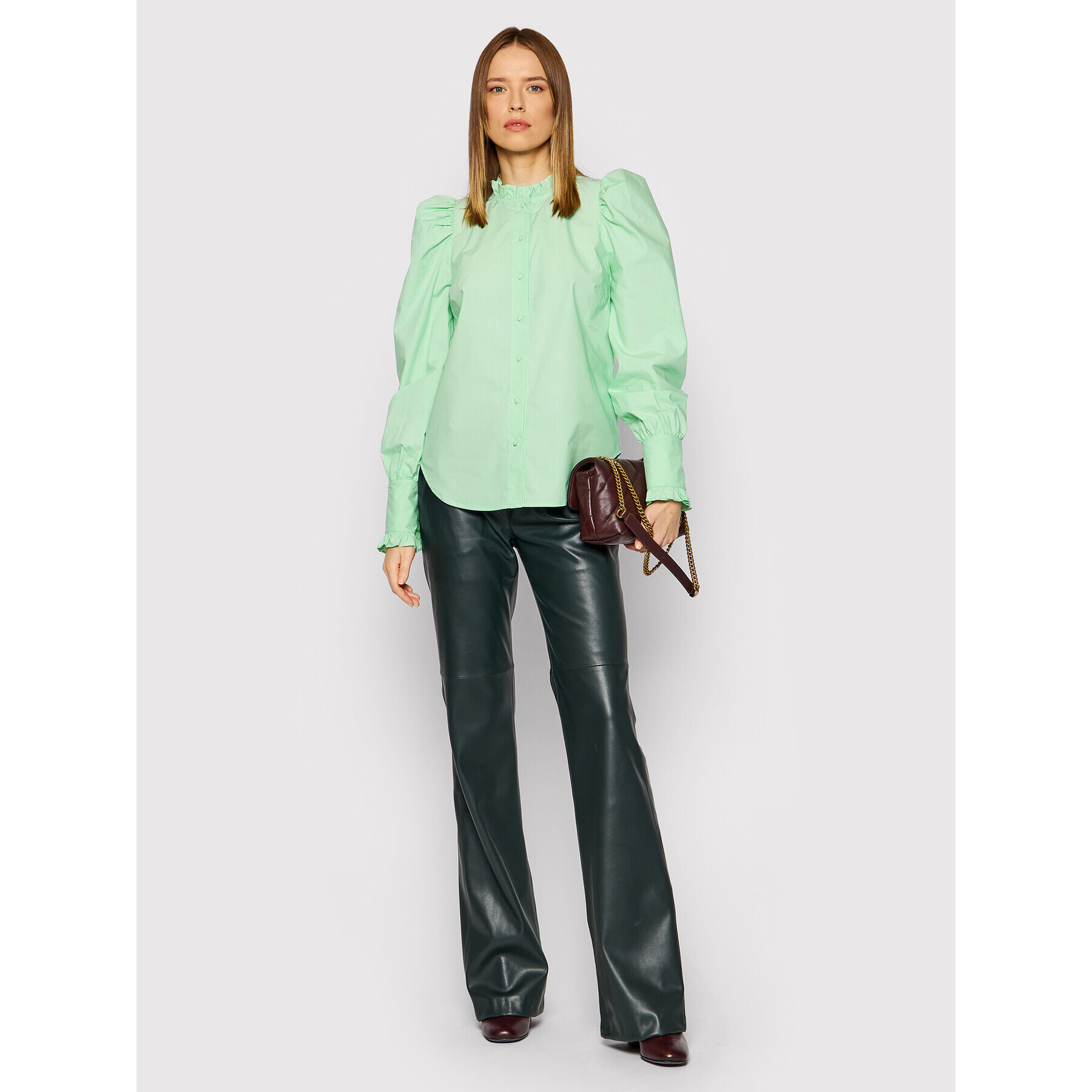 TWINSET Cămașă 221TP2520 Verde Regular Fit - Pled.ro