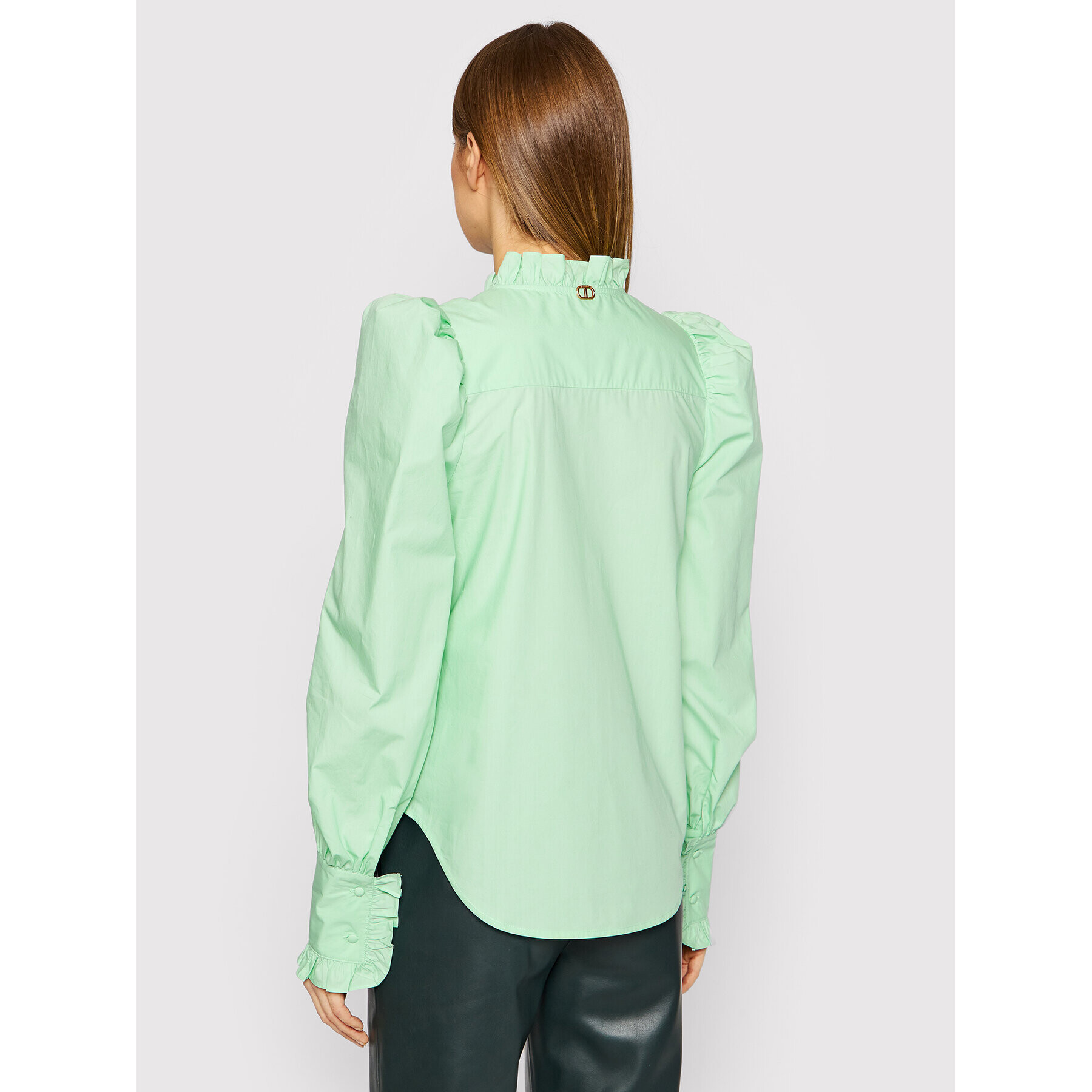 TWINSET Cămașă 221TP2520 Verde Regular Fit - Pled.ro