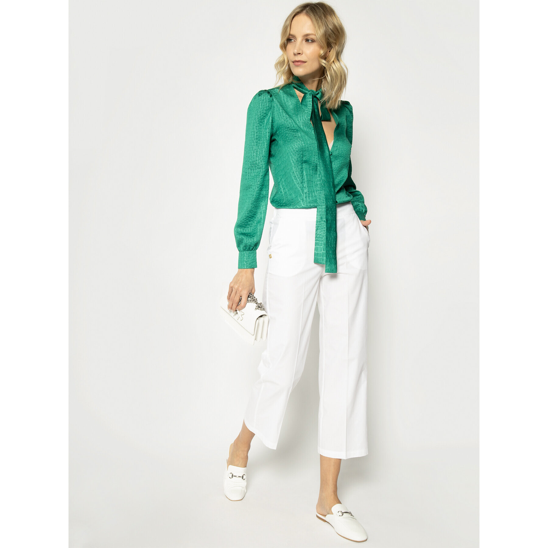 TWINSET Cămașă 201TP2320 Verde Regular Fit - Pled.ro