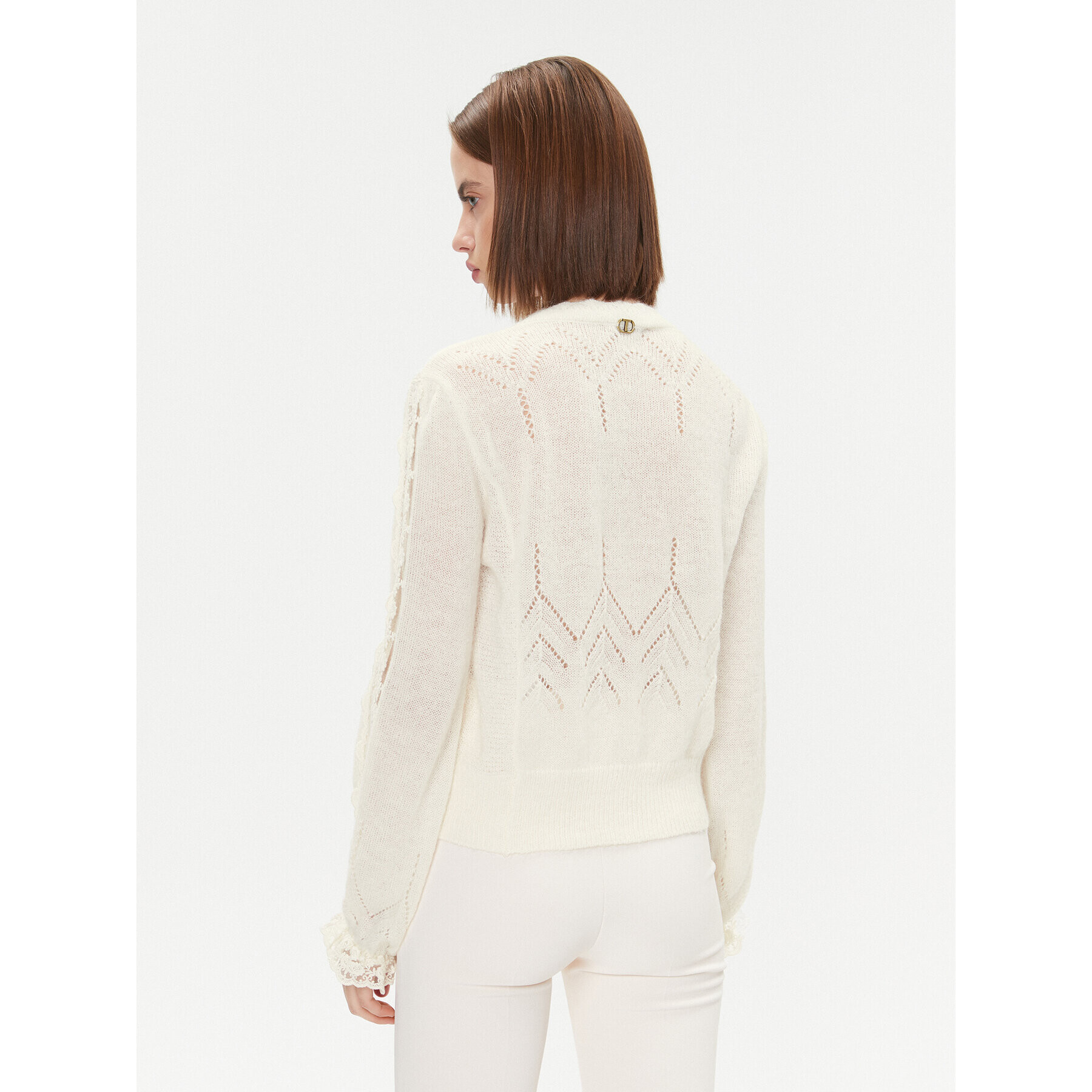 TWINSET Cardigan 232TT3381 Écru Regular Fit - Pled.ro