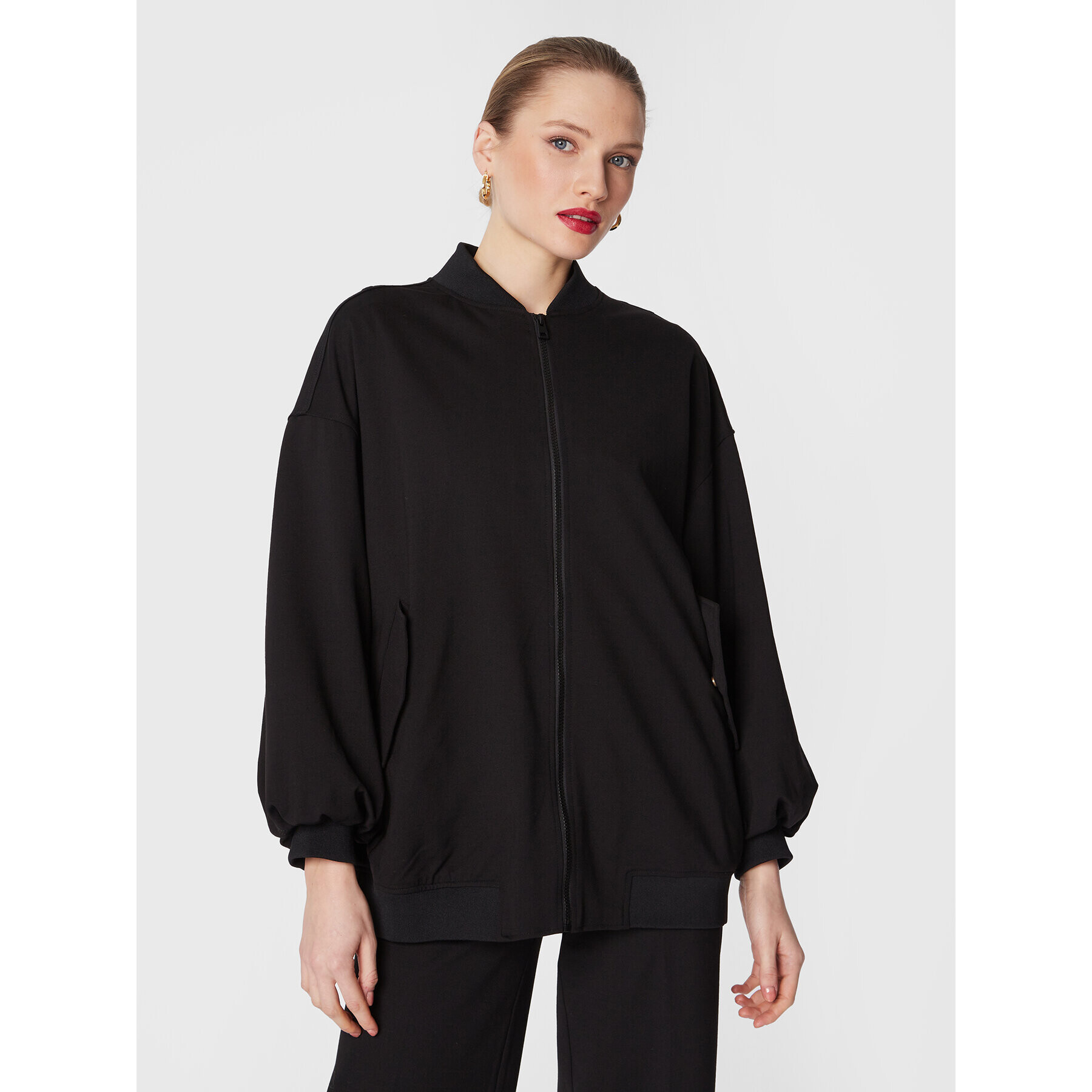 TWINSET Geacă bomber 231TP2120 Negru Relaxed Fit - Pled.ro