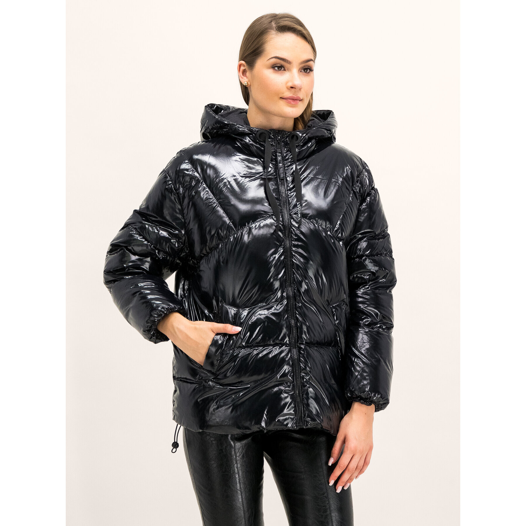 TWINSET Geacă din puf 192TP2500 Negru Regular Fit - Pled.ro