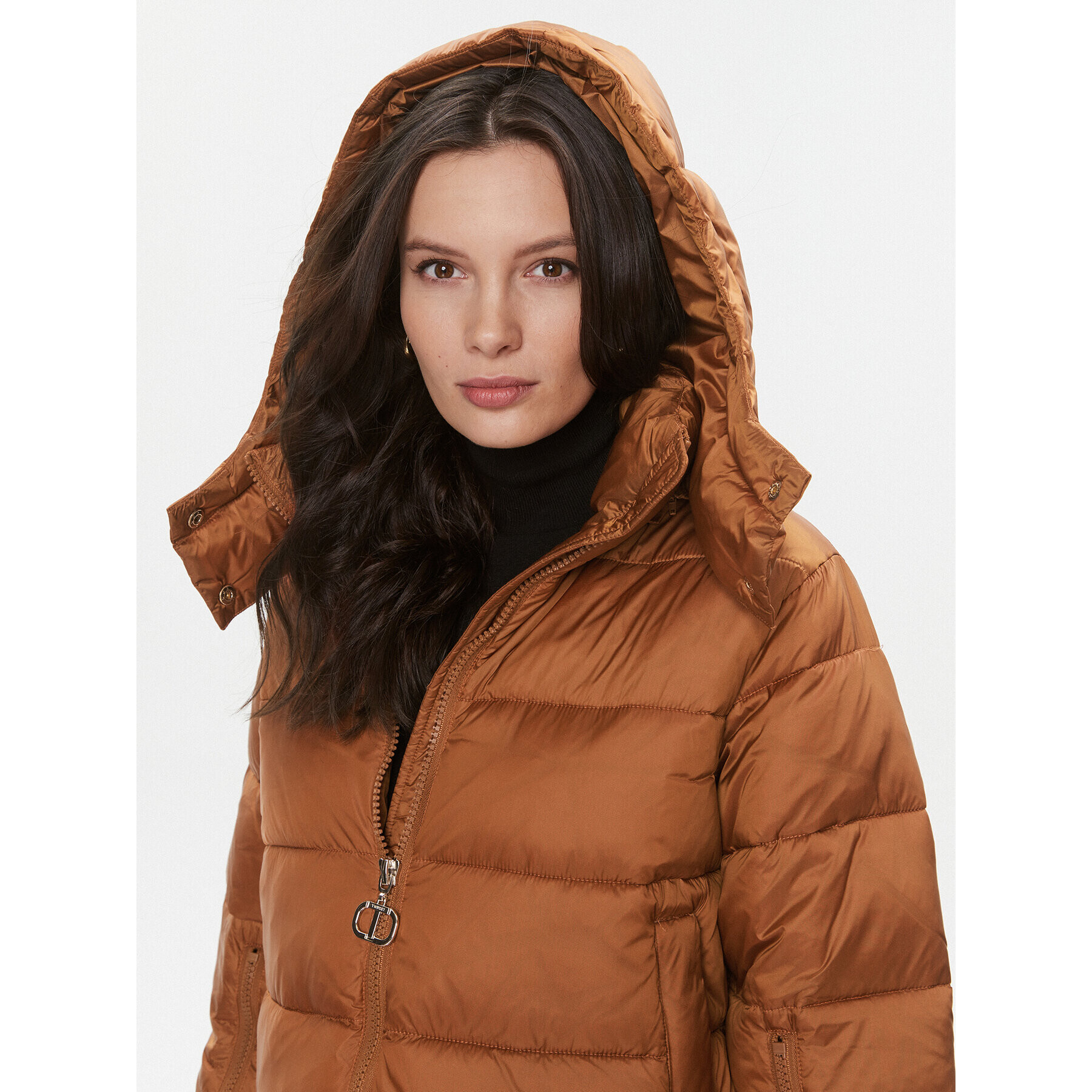 TWINSET Geacă din puf 232TP2221 Maro Regular Fit - Pled.ro