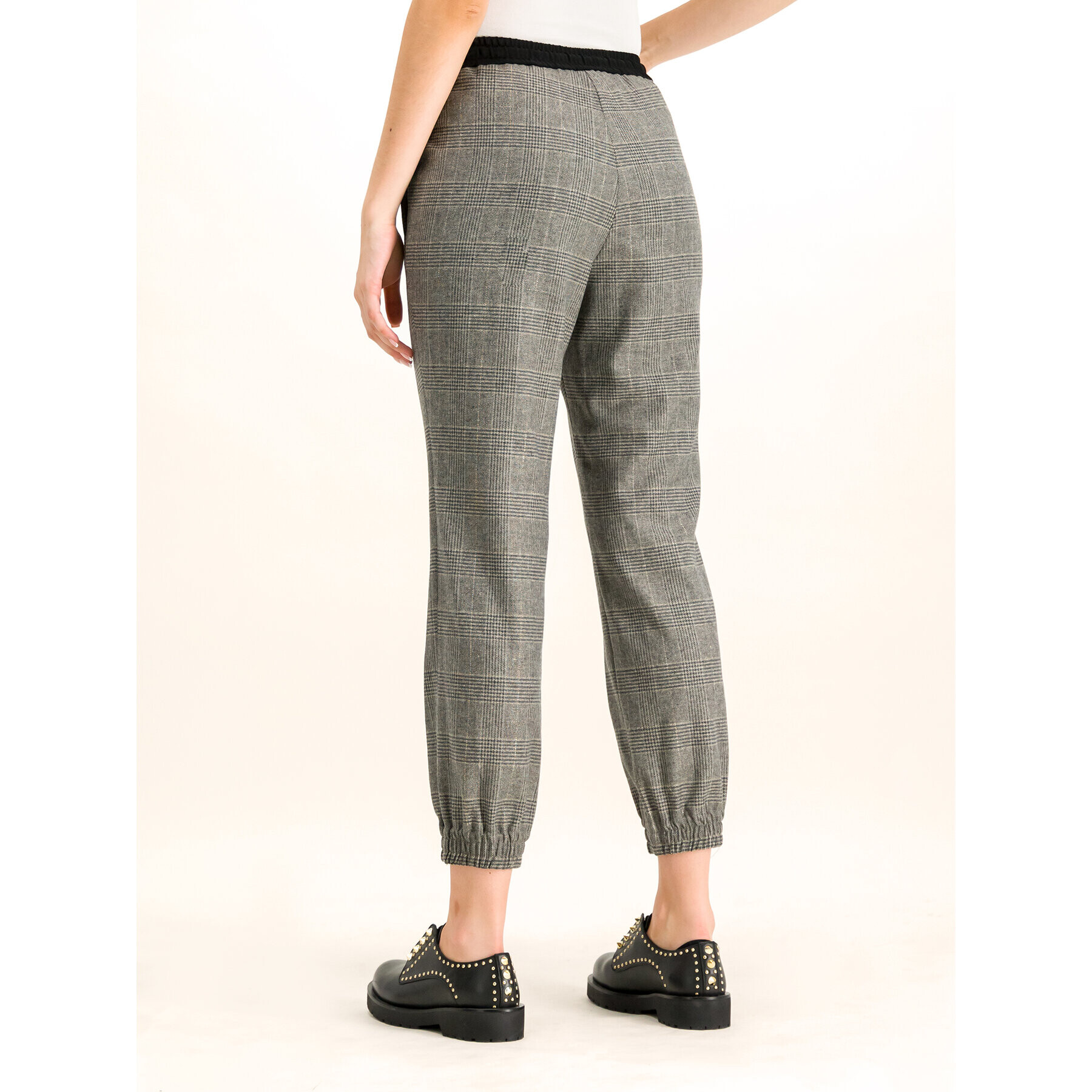 TWINSET Pantaloni din material 192TT2441 Gri Regular Fit - Pled.ro