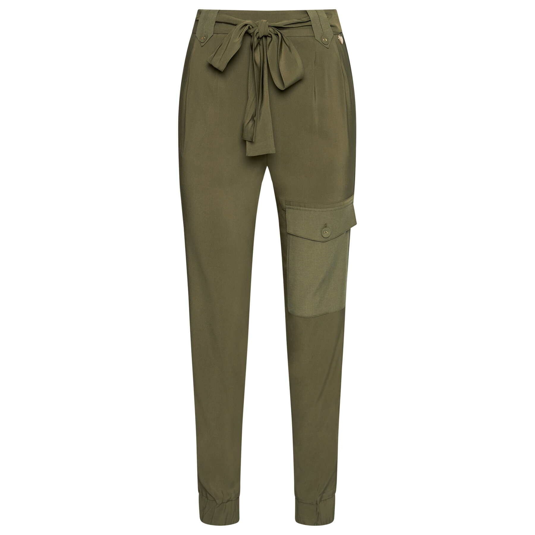 TWINSET Pantaloni din material 211TT2161 Verde Regular Fit - Pled.ro