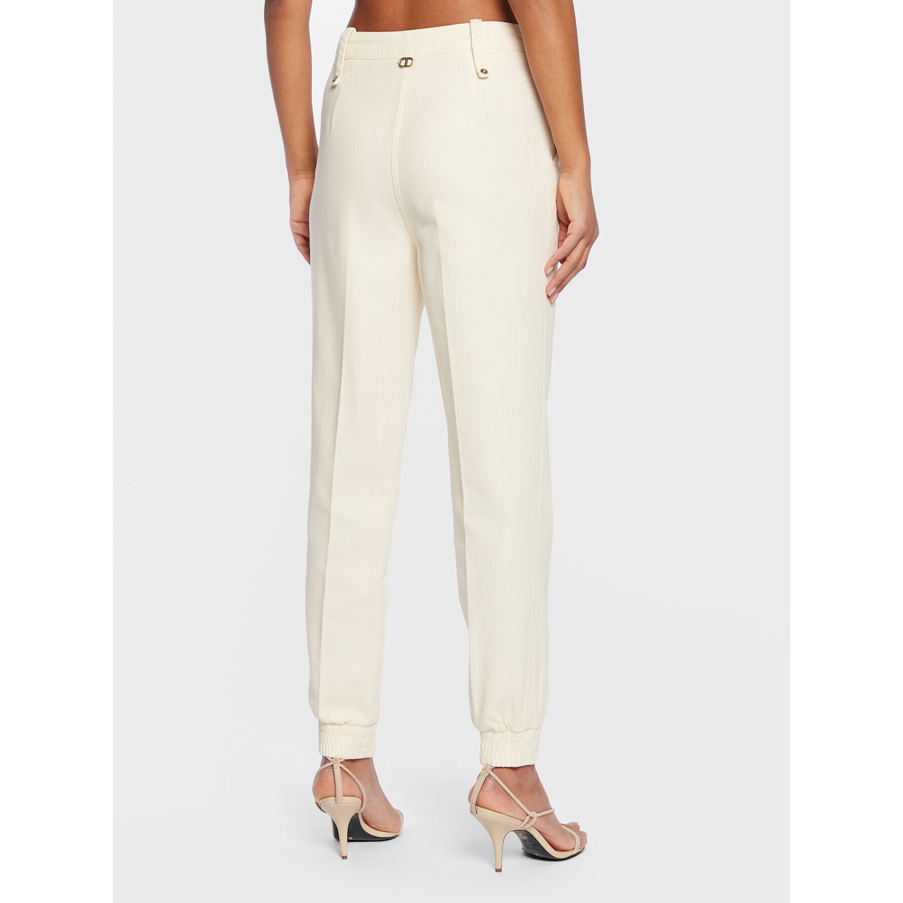 TWINSET Pantaloni din material 231TP2263 Écru Regular Fit - Pled.ro