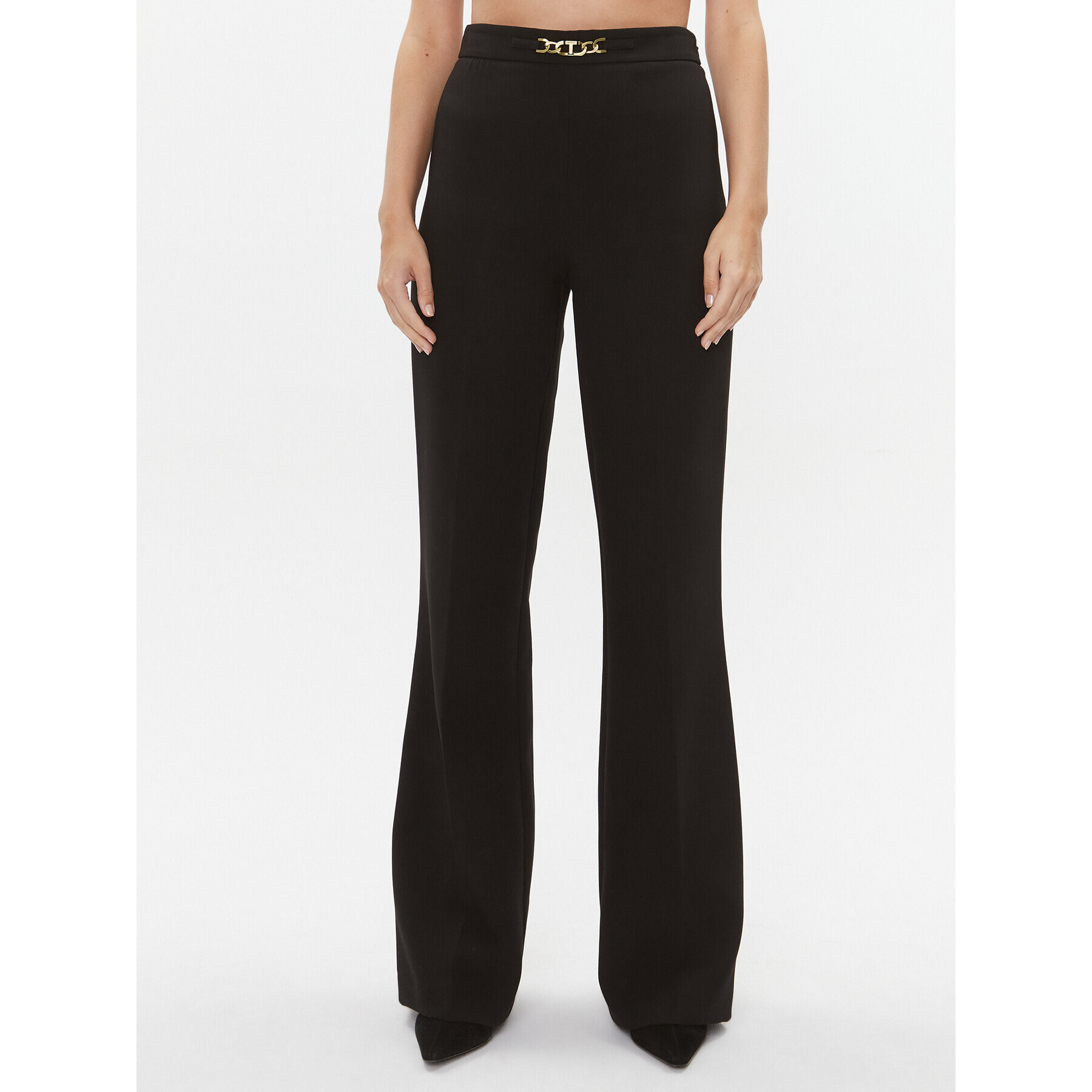 TWINSET Pantaloni din material 232TT2191 Negru Flare Fit - Pled.ro