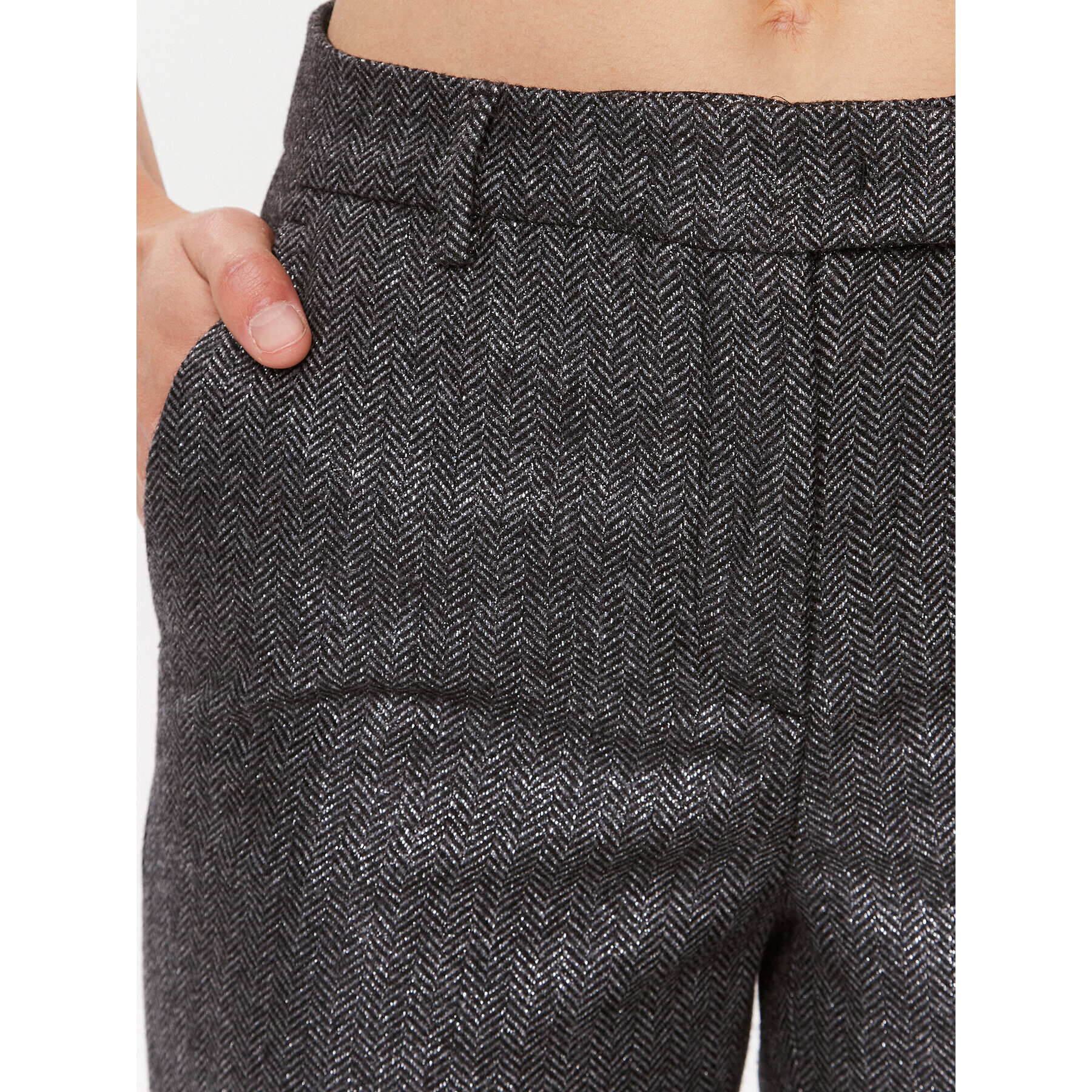 TWINSET Pantaloni din material 232TT2451 Gri Regular Fit - Pled.ro