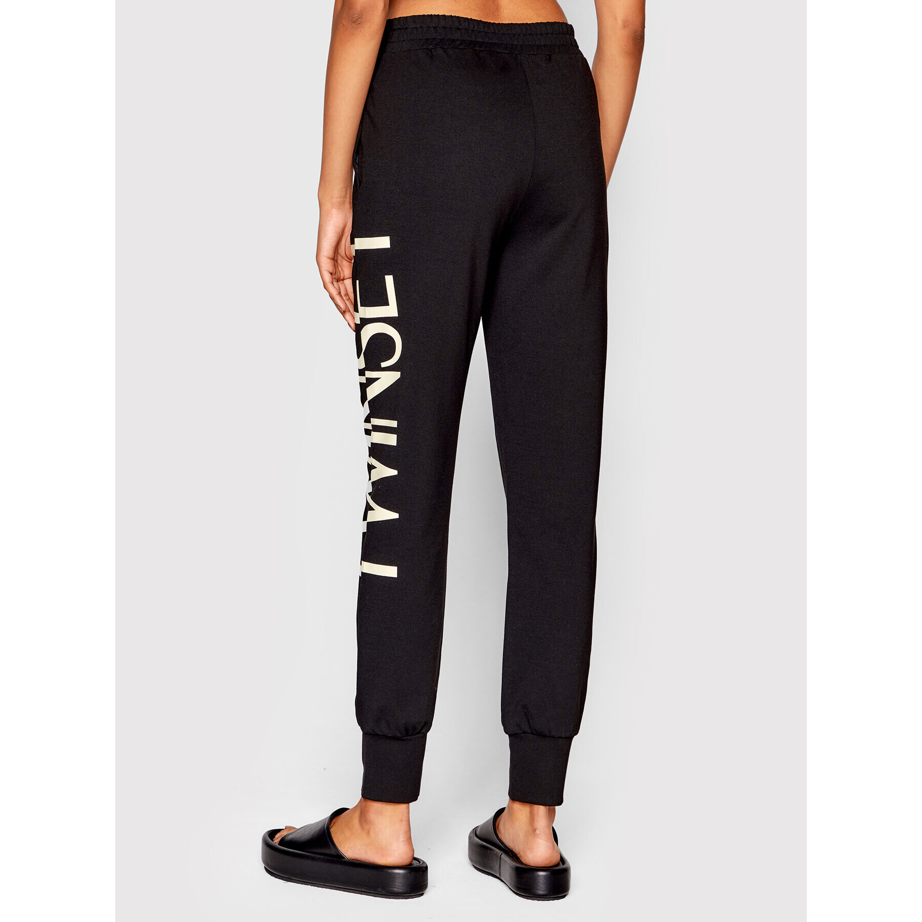 TWINSET Pantaloni trening 222TP2431 Negru Regular Fit - Pled.ro