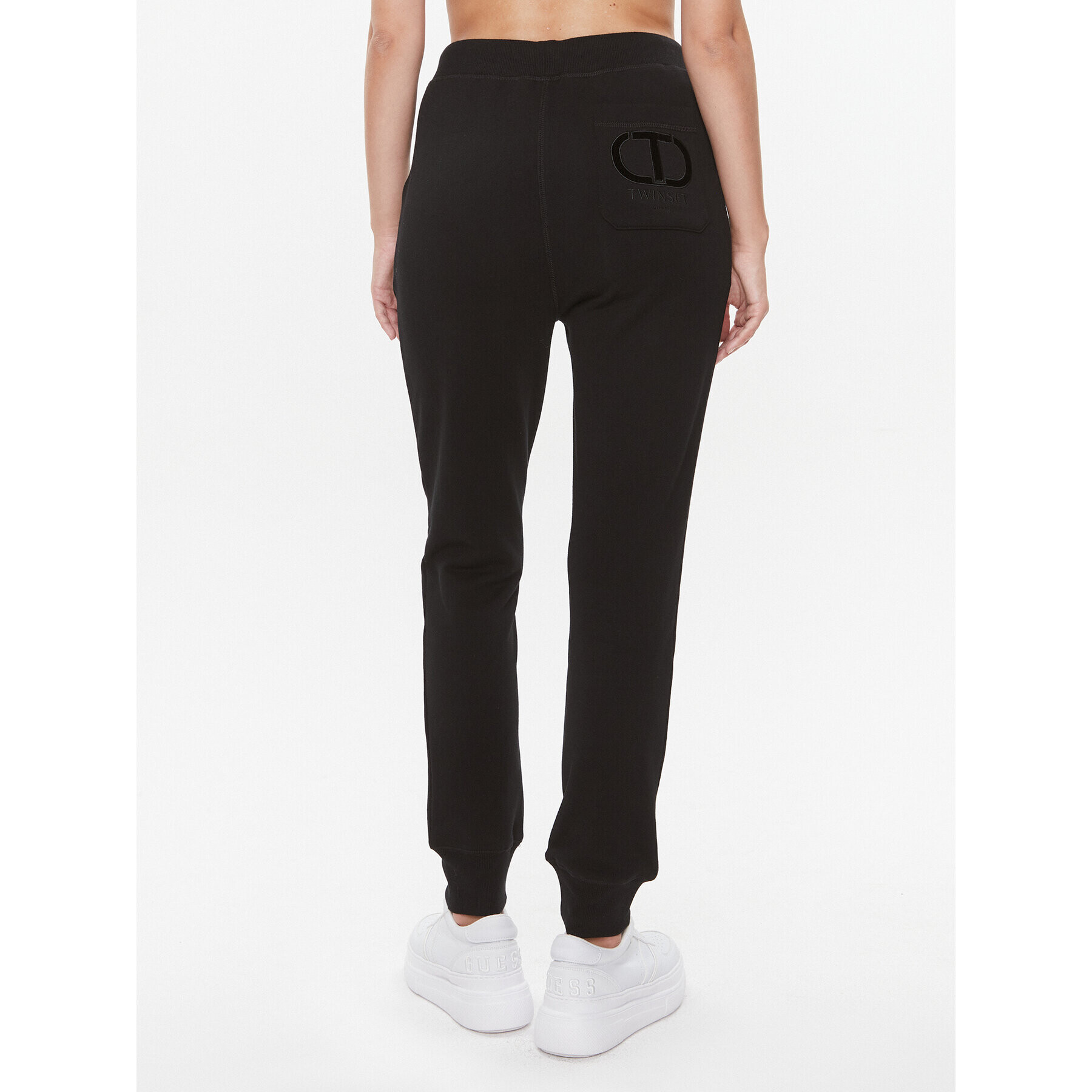 TWINSET Pantaloni trening 232TT2371 Negru Regular Fit - Pled.ro