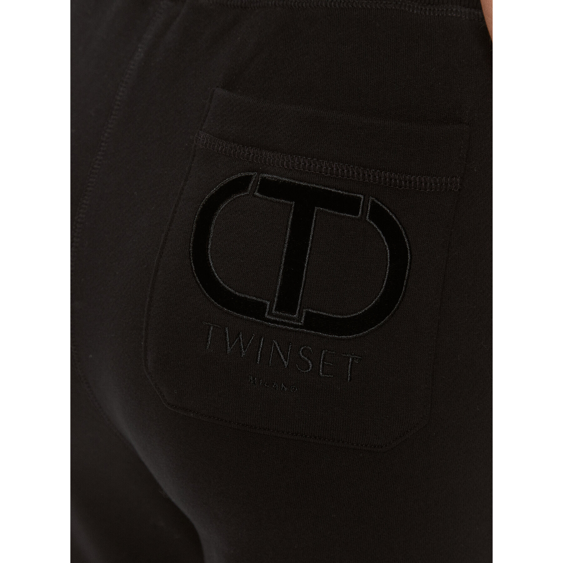 TWINSET Pantaloni trening 232TT2371 Negru Regular Fit - Pled.ro