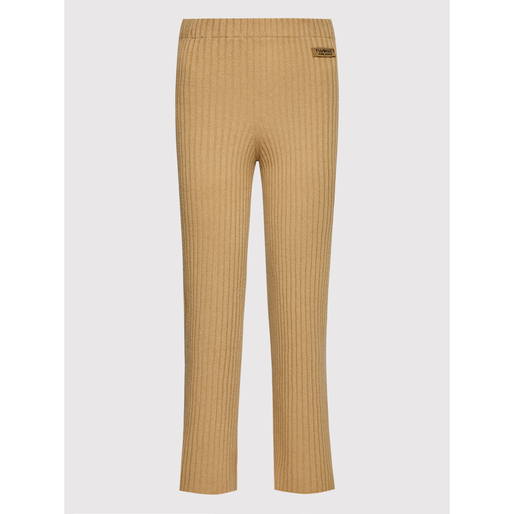 TWINSET Pantaloni tricotați 222TP3342 Maro Regular Fit - Pled.ro