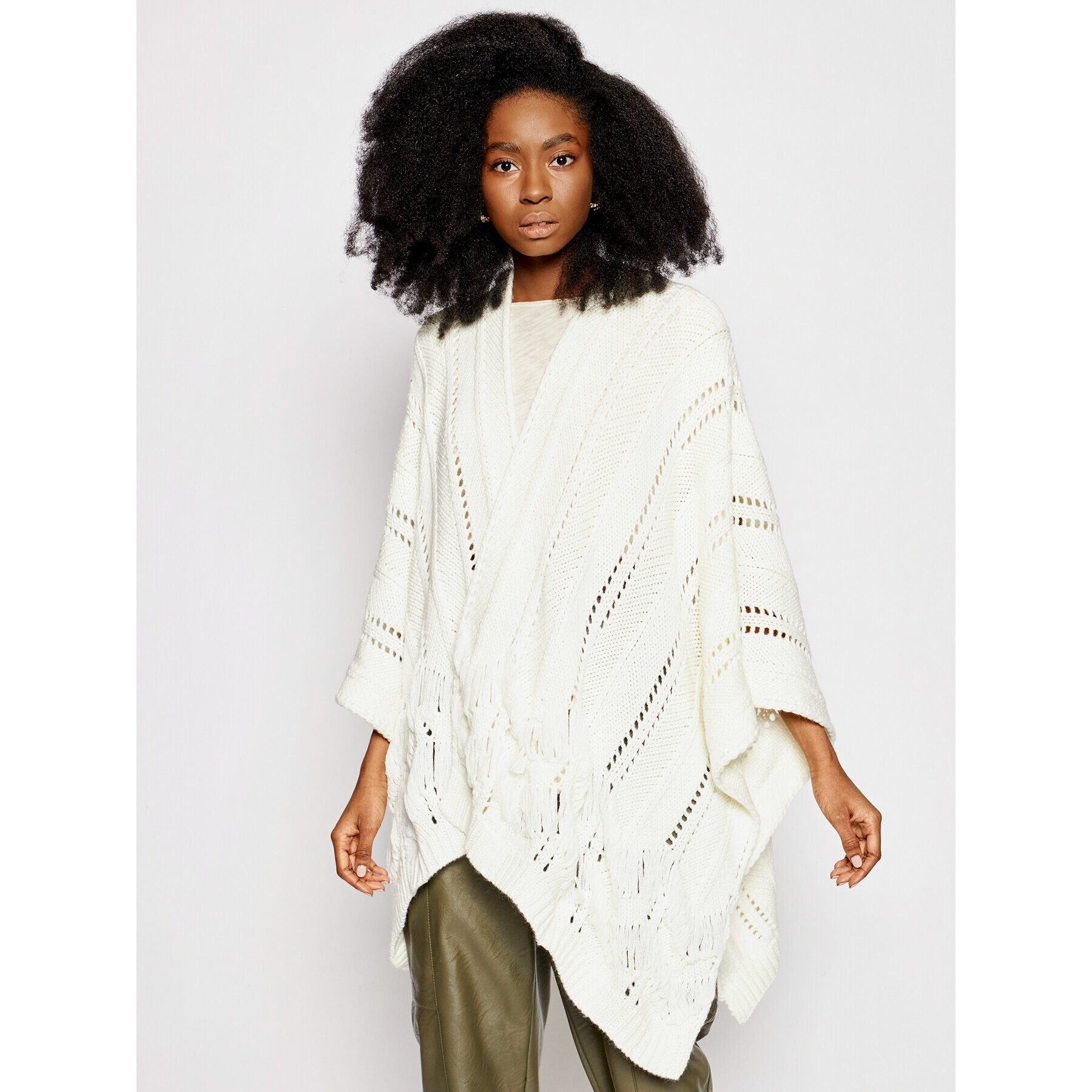 TWINSET Poncho 202TA440M Bej - Pled.ro