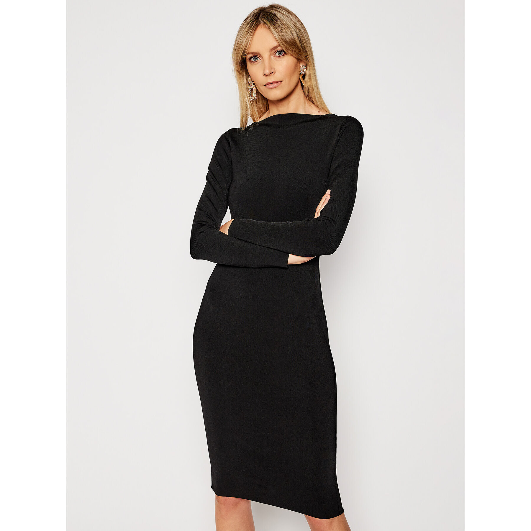 TWINSET Rochie cocktail 202TP3148 Negru Slim Fit - Pled.ro