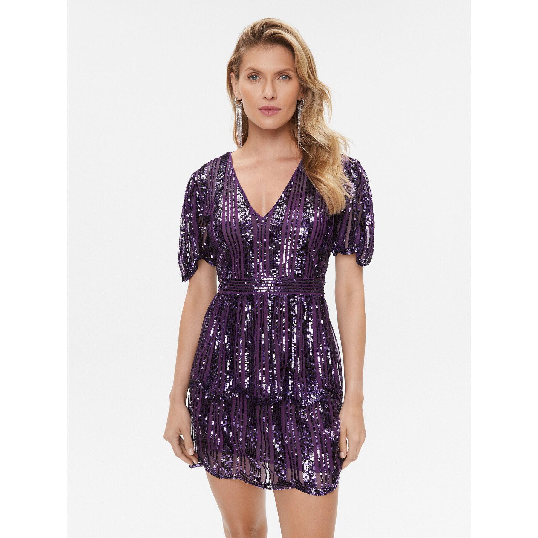 TWINSET Rochie cocktail 232TT2050 Violet Slim Fit - Pled.ro