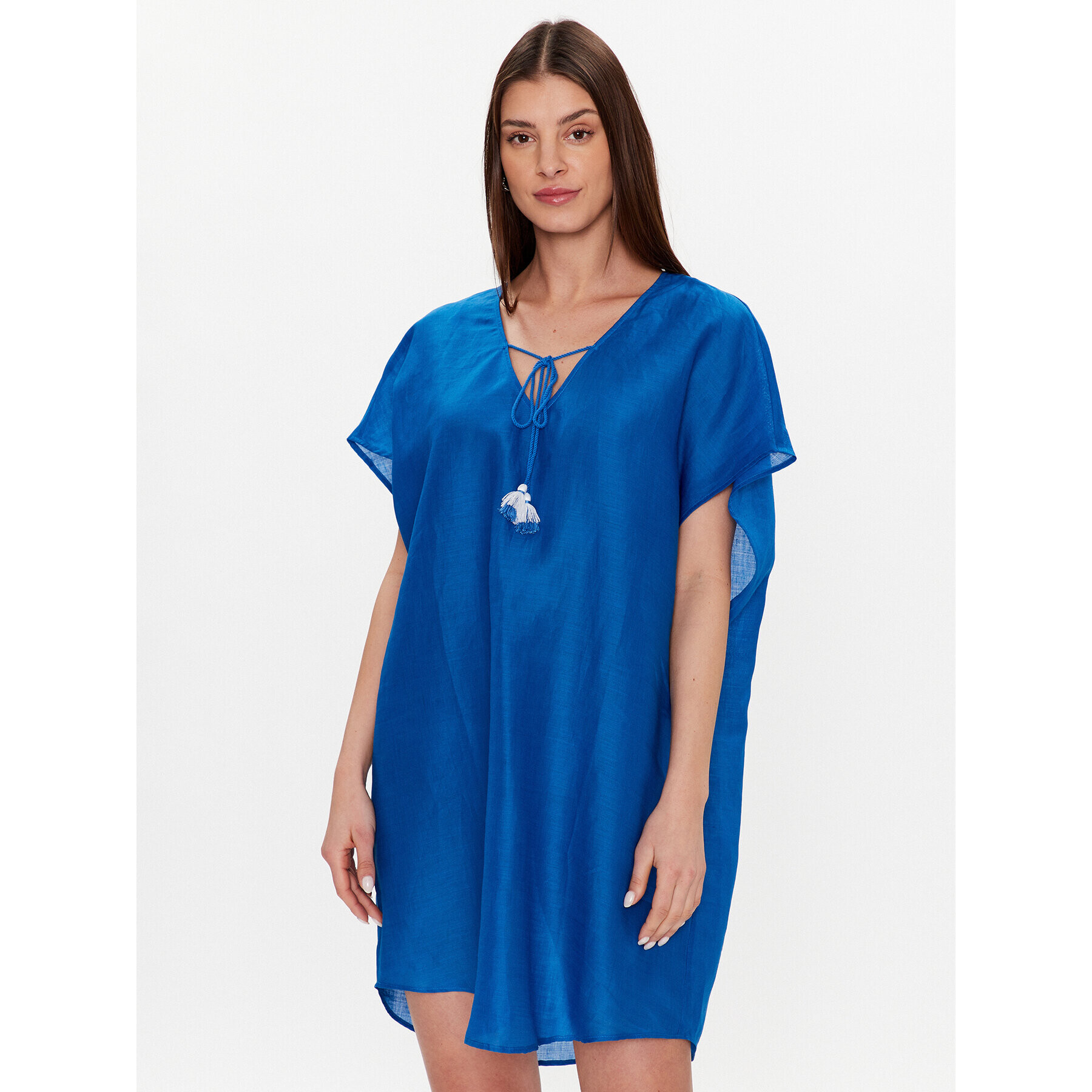 TWINSET Rochie de plajă 231LM2MAA Albastru Relaxed Fit - Pled.ro