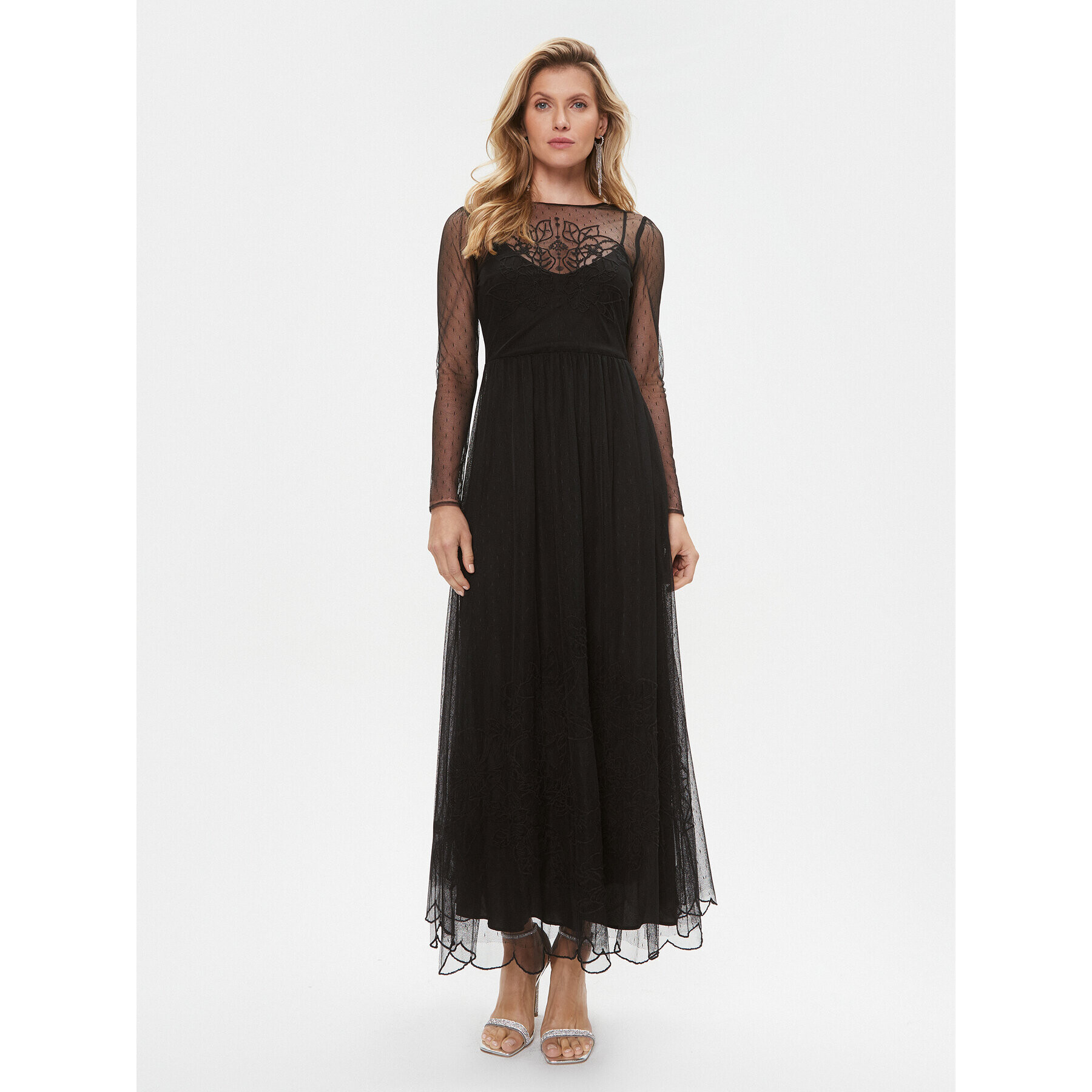 TWINSET Rochie de seară 232TP2101 Negru Regular Fit - Pled.ro